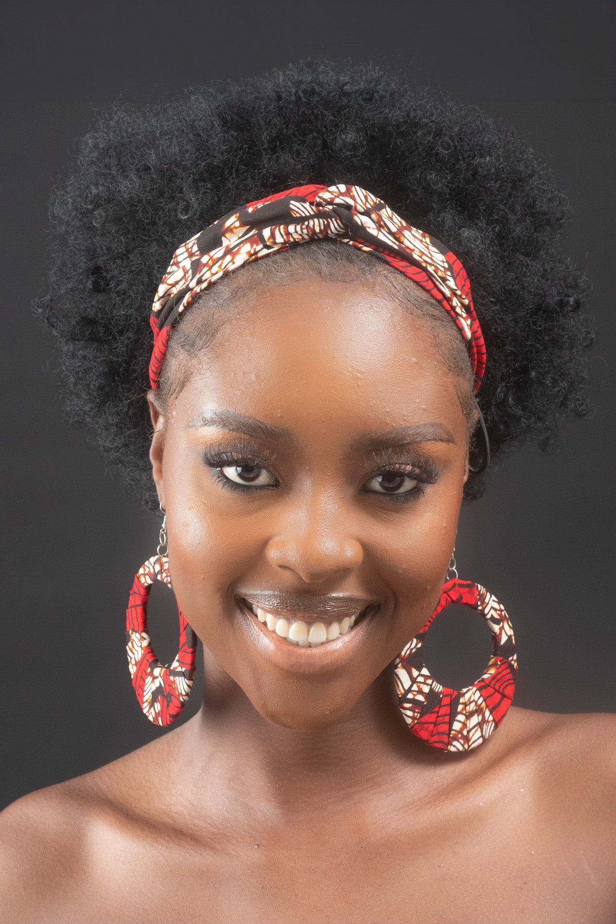 NEEMA African Print Ankara Hoop Earrings