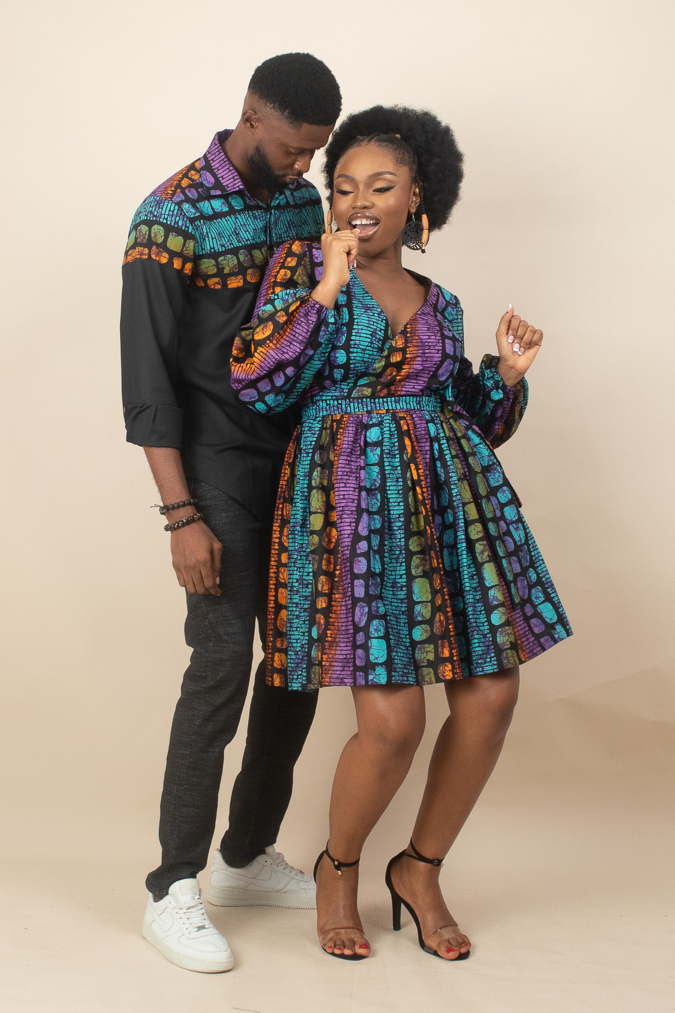 ODOSA African Print Ankara Mens Shirt