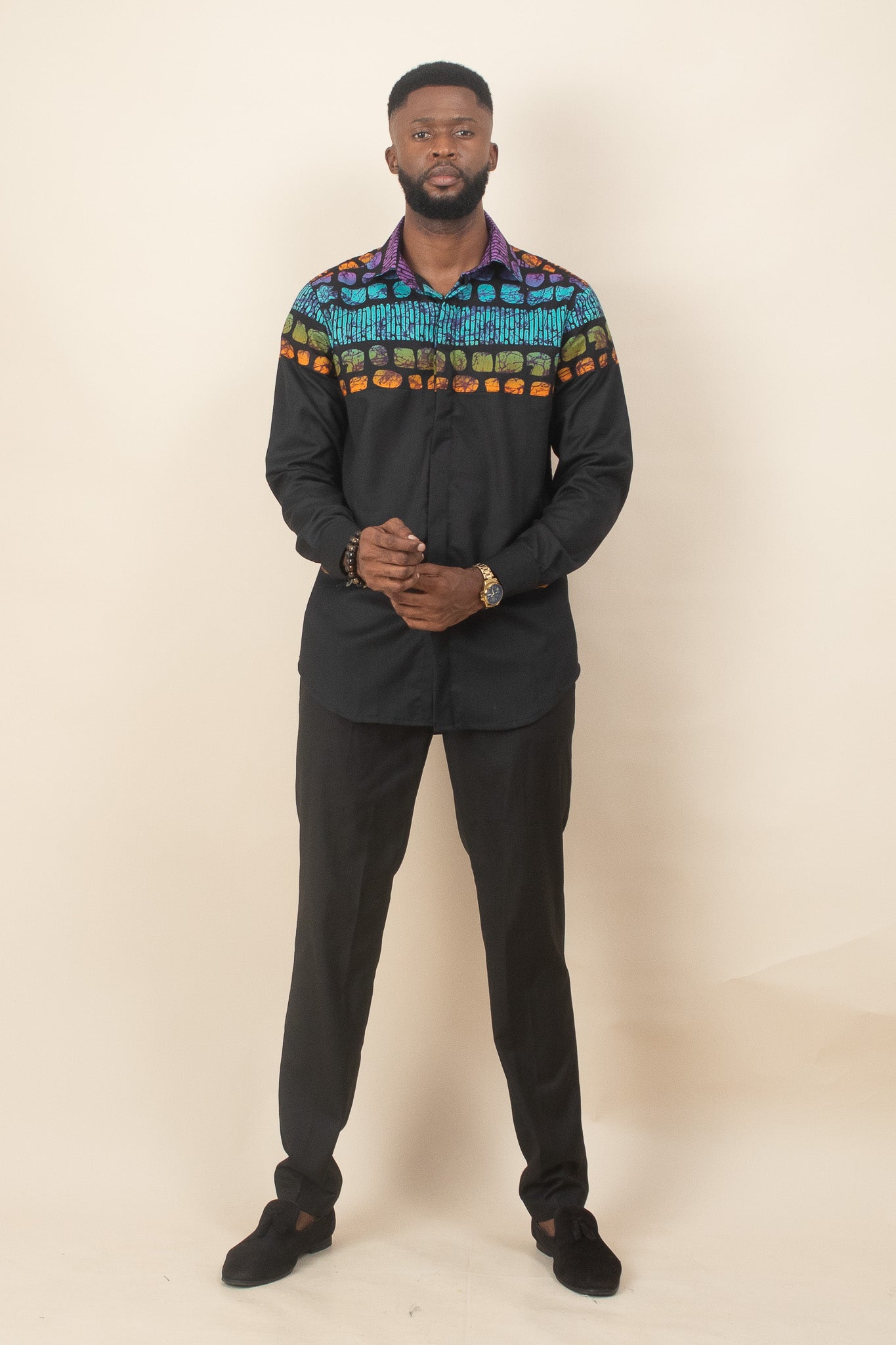 ODOSA African Print Ankara Mens Shirt