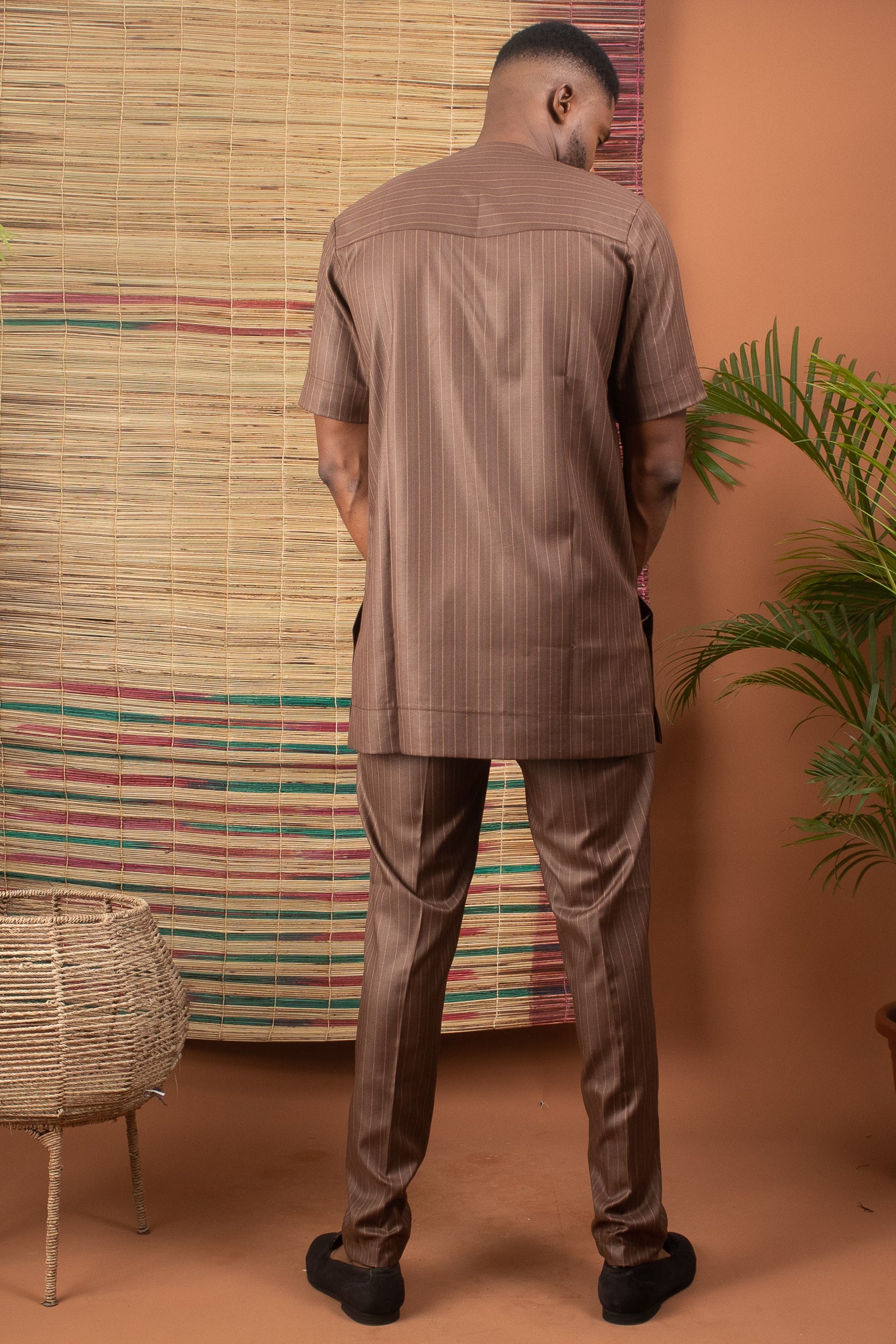 OSHAY African Short Sleeve Trouser Suit