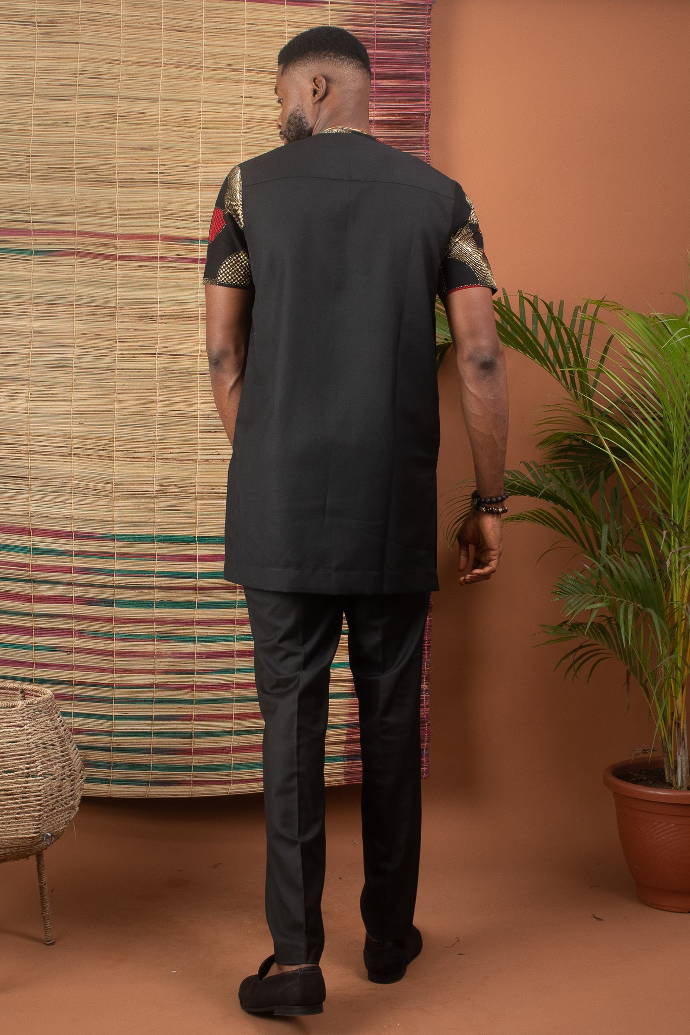 OVIE African Short Sleeve Trouser Suit