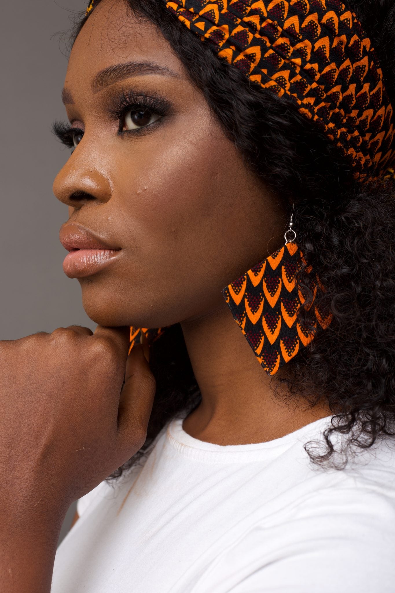 REMI African Print Ankara Diamond Earrings