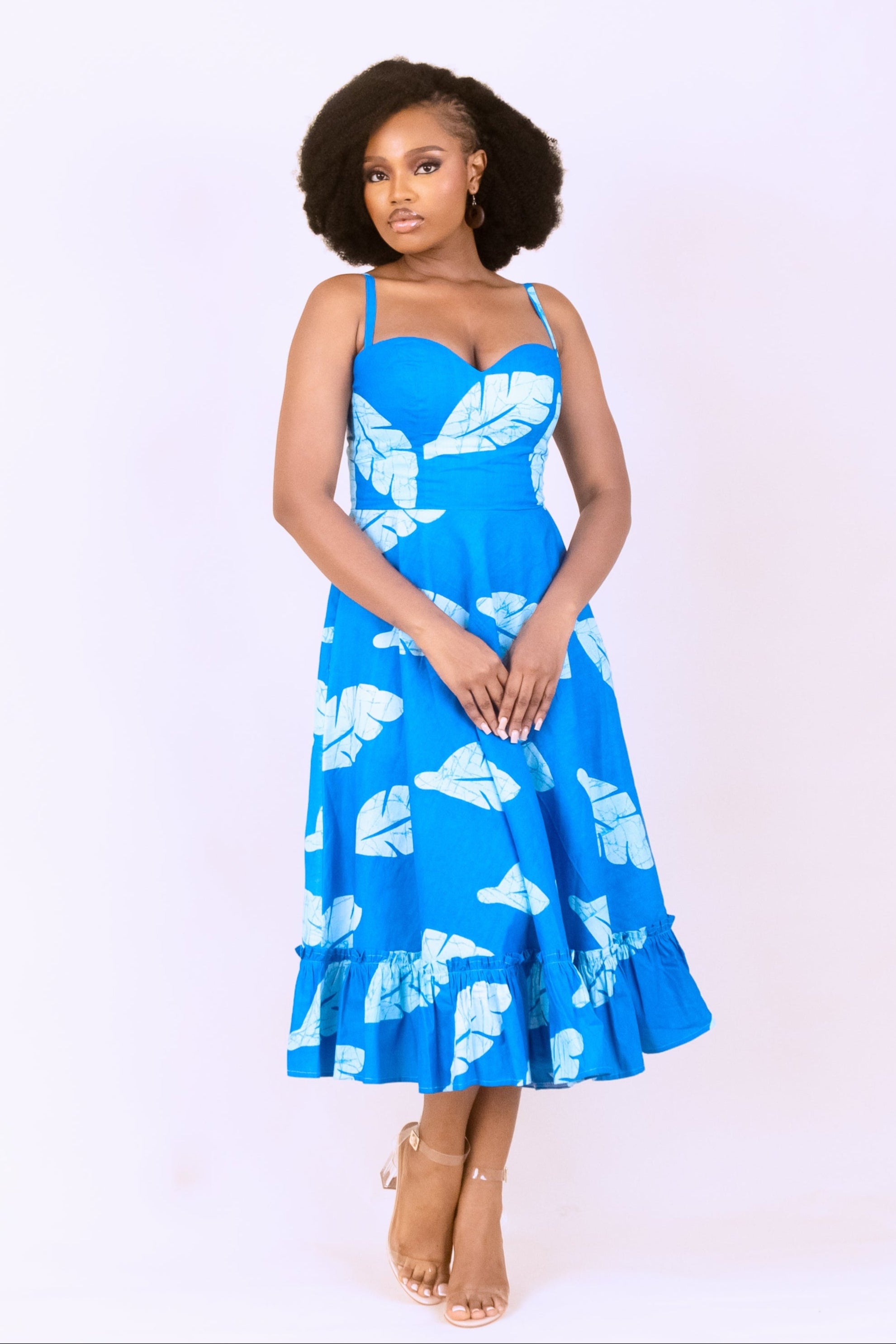 RUWA – Ankara African Print Midi Summer Dress