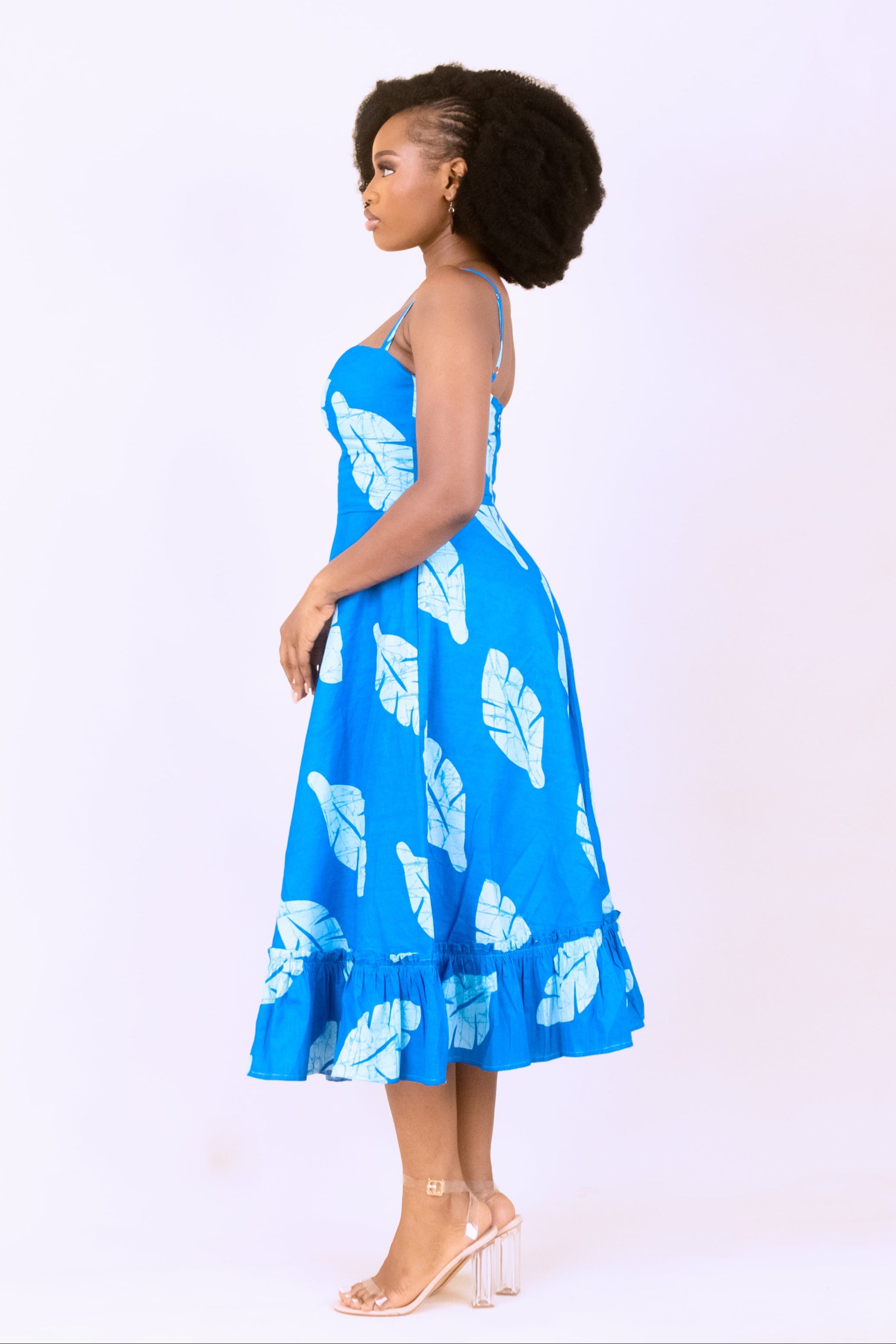 RUWA – Ankara African Print Midi Summer Dress