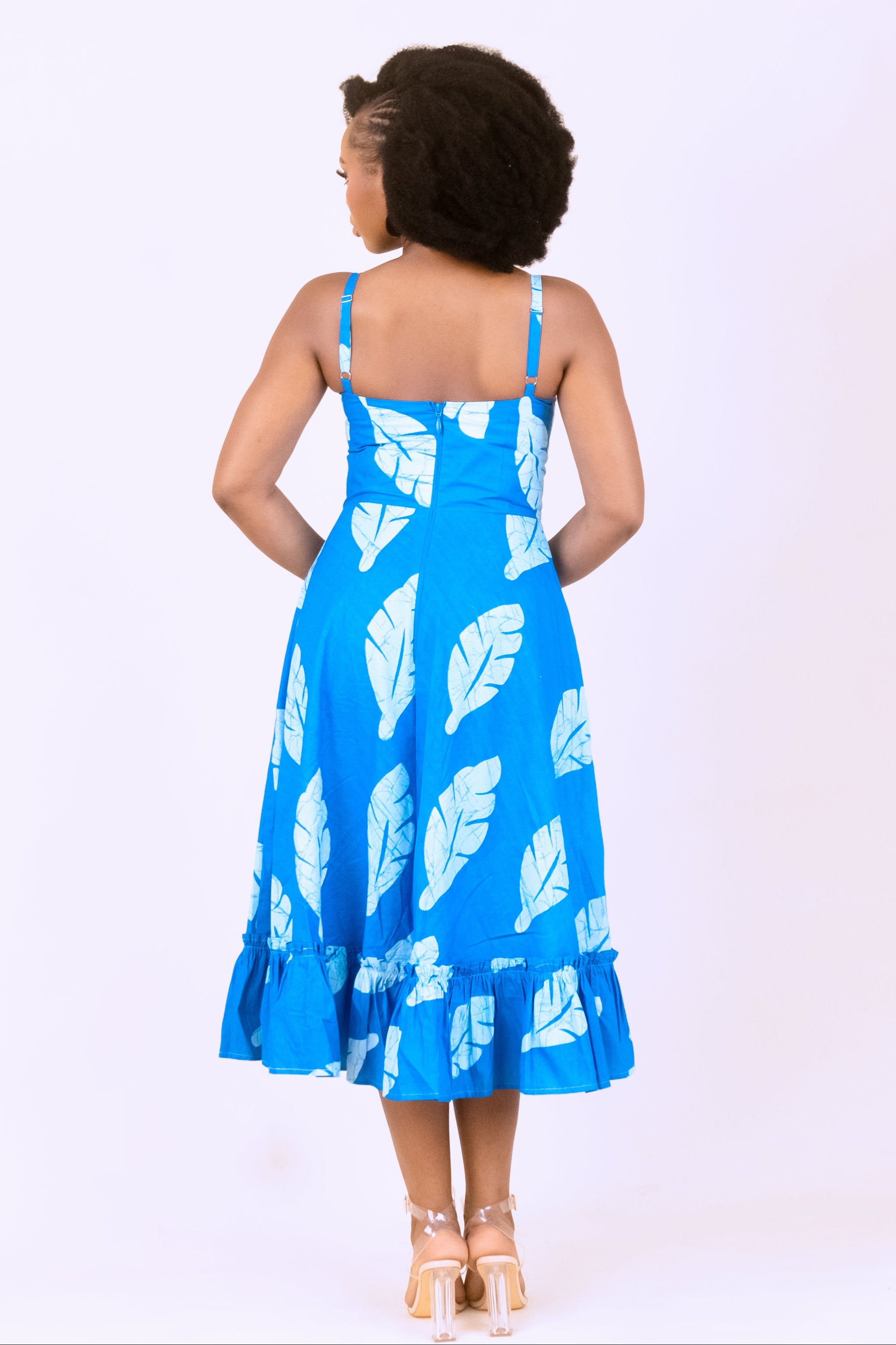 RUWA – Ankara African Print Midi Summer Dress