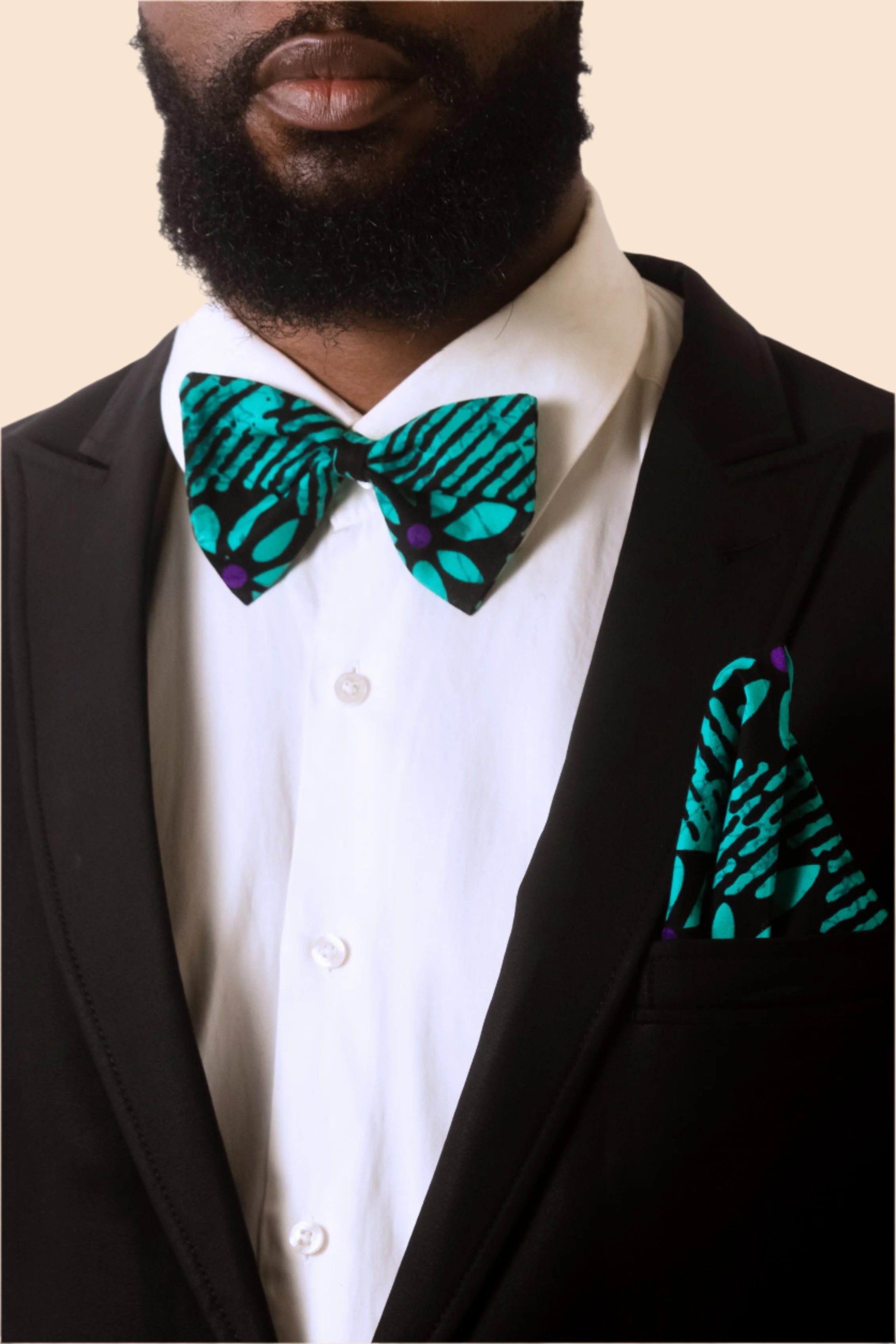 TAJI – Ankara African Print Mens Bow Tie