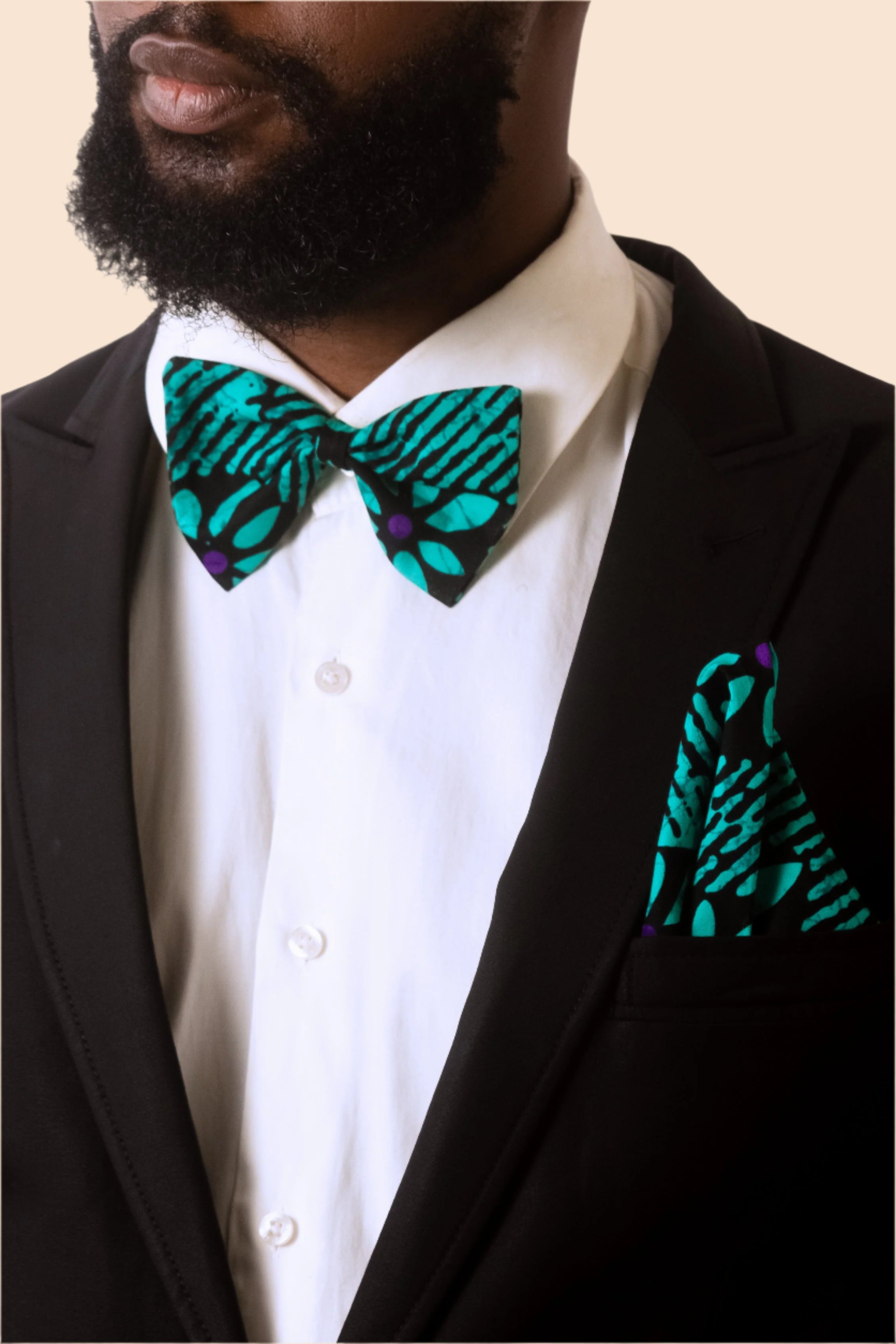 TAJI – Ankara African Print Mens Bow Tie