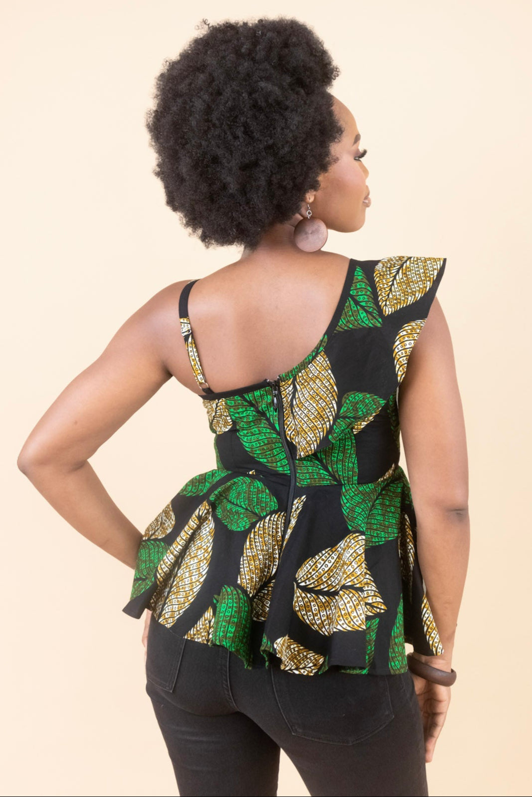 UZIMA – Ankara African Print Flouncy Strappy Top