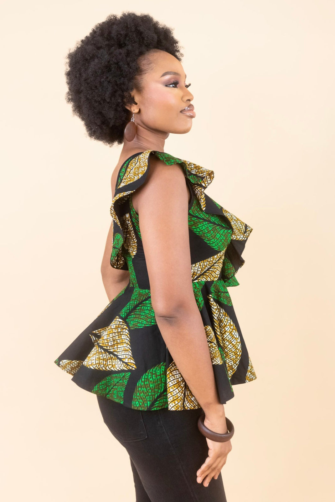 UZIMA – Ankara African Print Flouncy Strappy Top