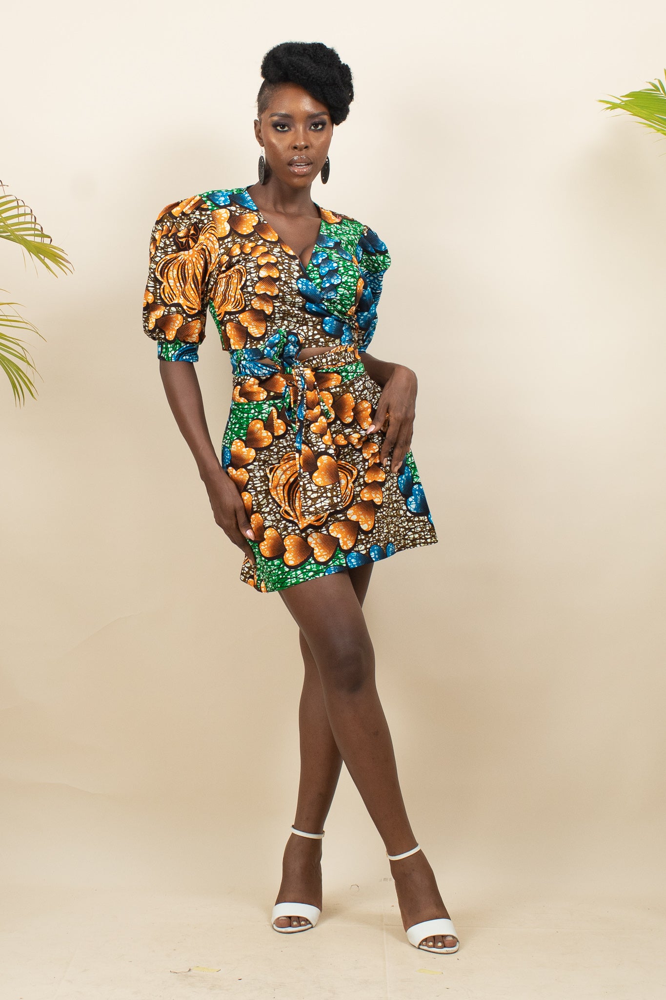 Zari African Print Ankara Mini Skirt