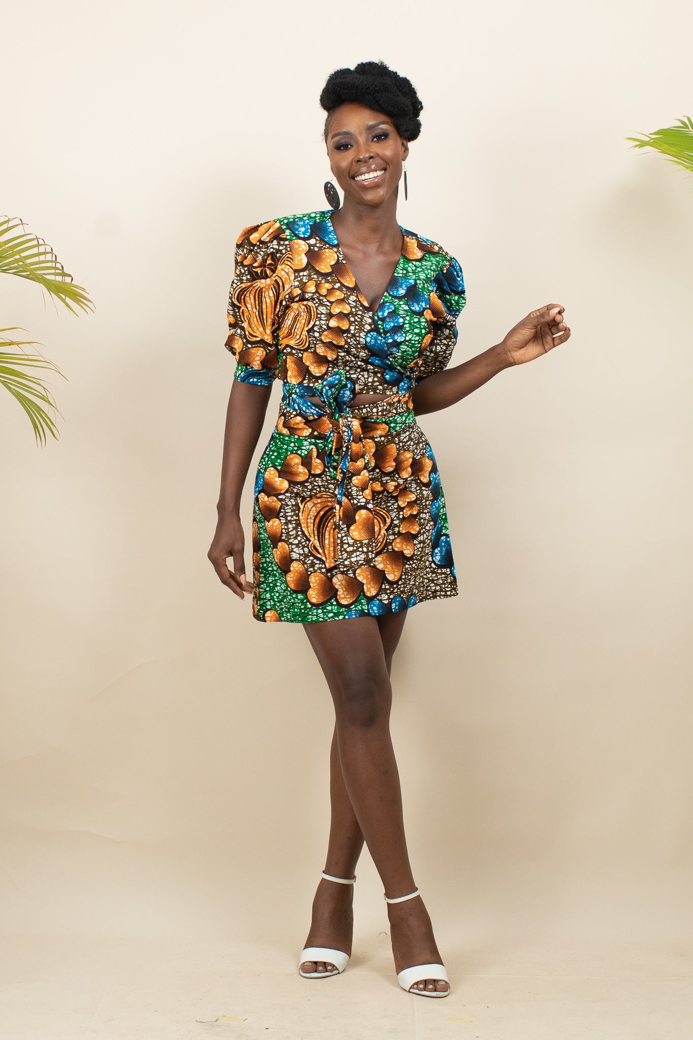 Zari African Print Ankara Mini Skirt