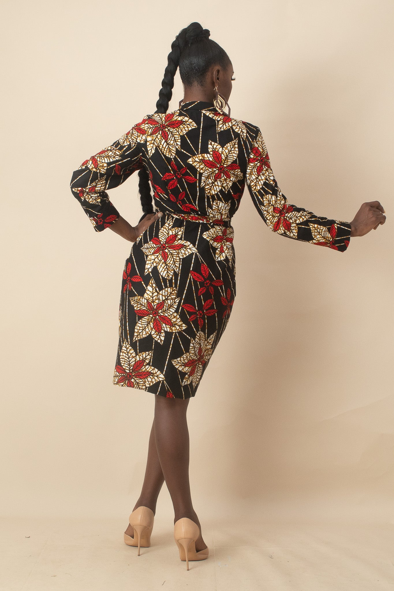 ZENE African Print Ankara Wrap Dress