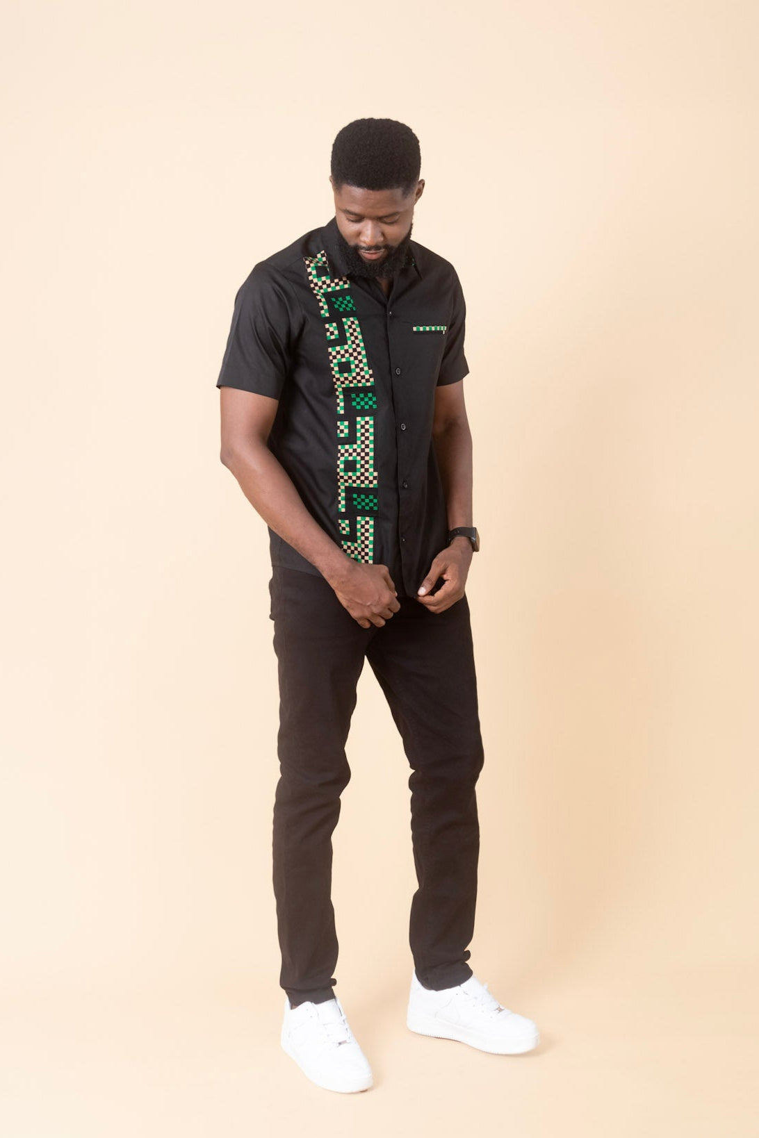 ALASSANE – Ankara African Print Short Sleeve Shirt