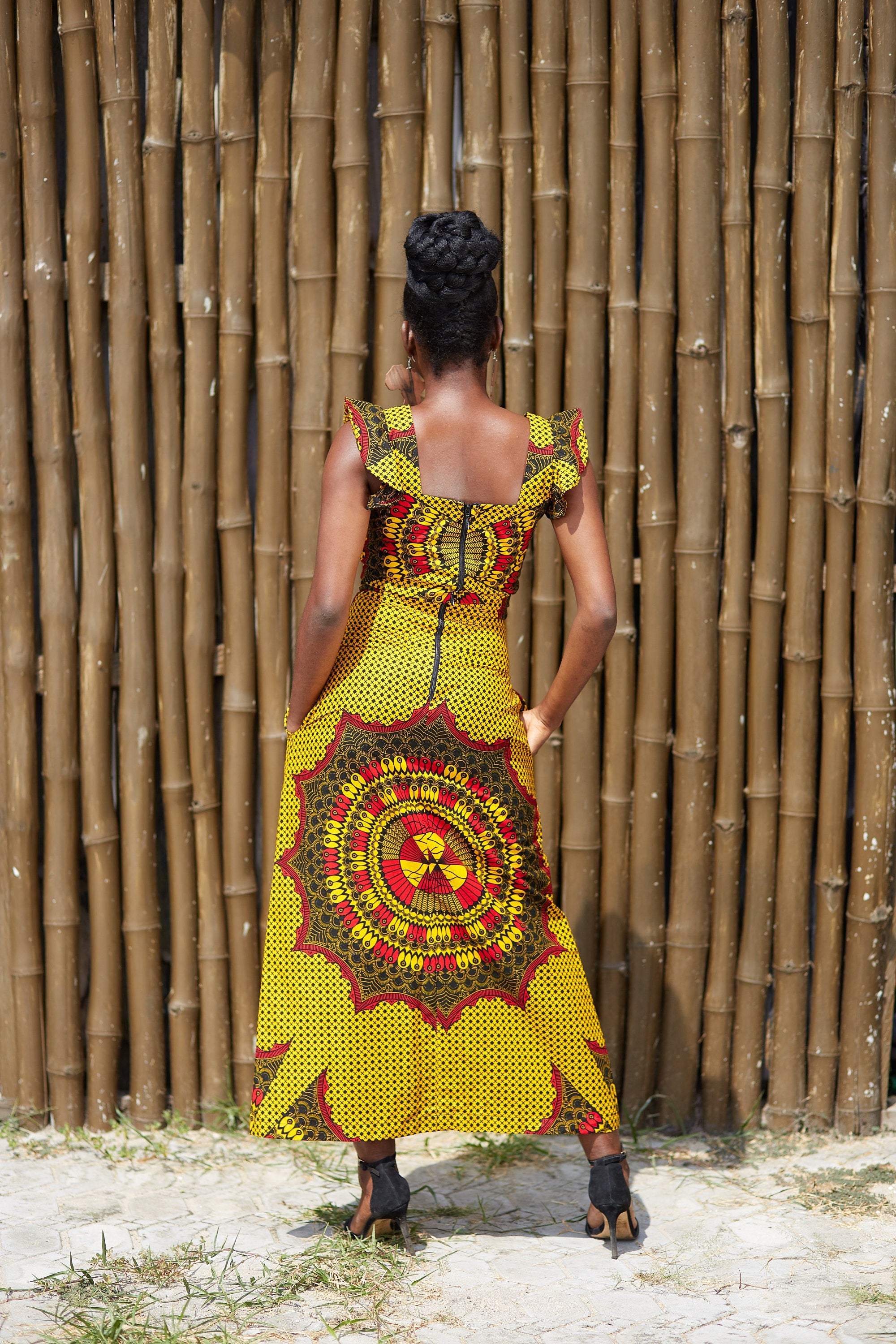 ADAEZE Ankara Crop Top detail — handcrafted in Nigeria by Naborhi