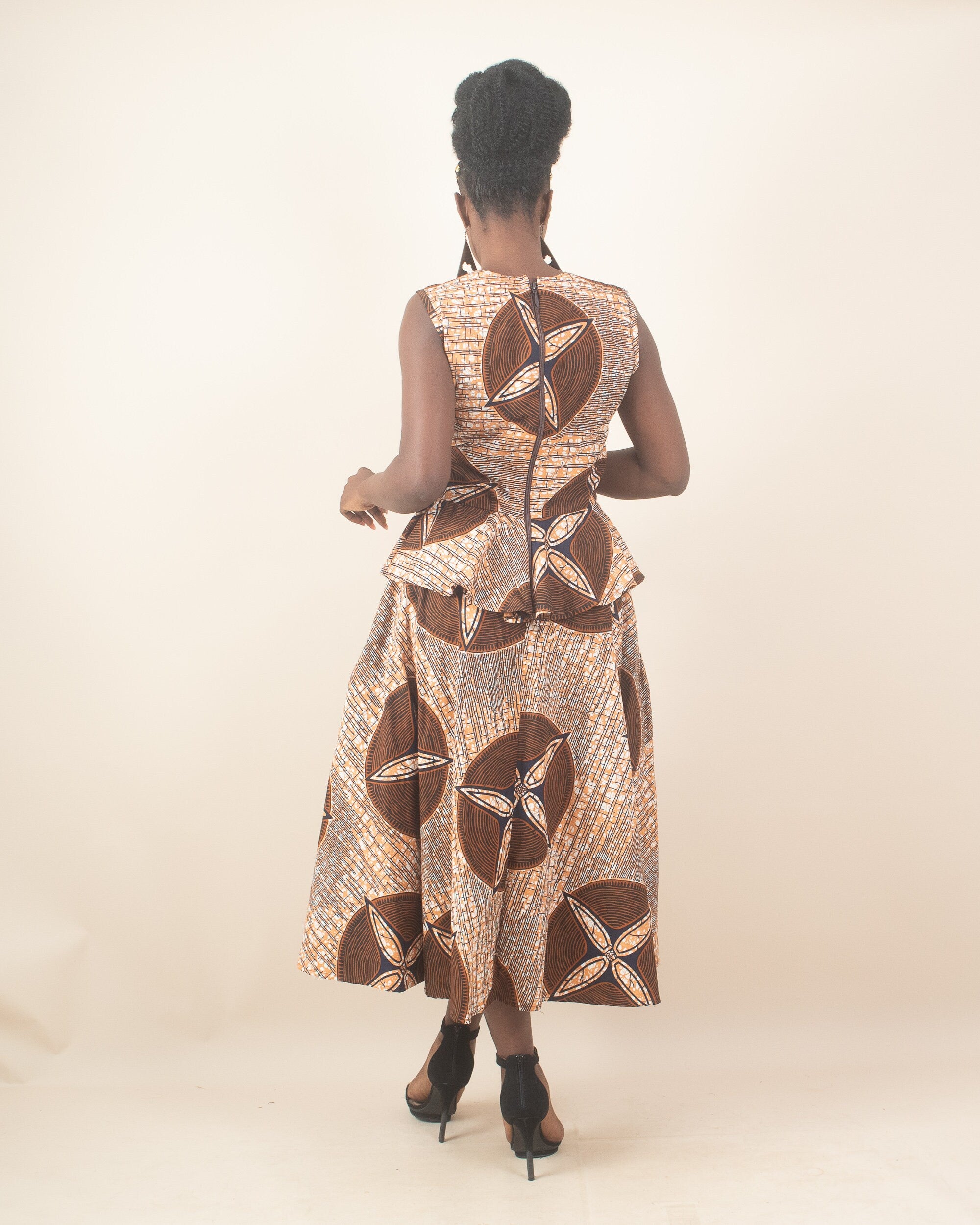 Sample: LASHE Ankara Peplum Top - Women (Size UK 10) — made to order African print top | Naborhi