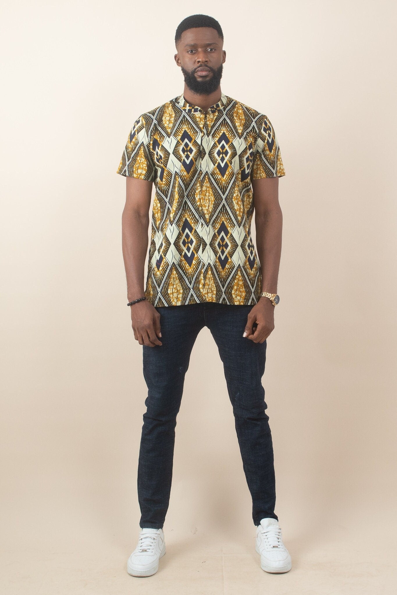 DABIRA Short SleeveAnkara Shirt — made to order African print shirt | Naborhi