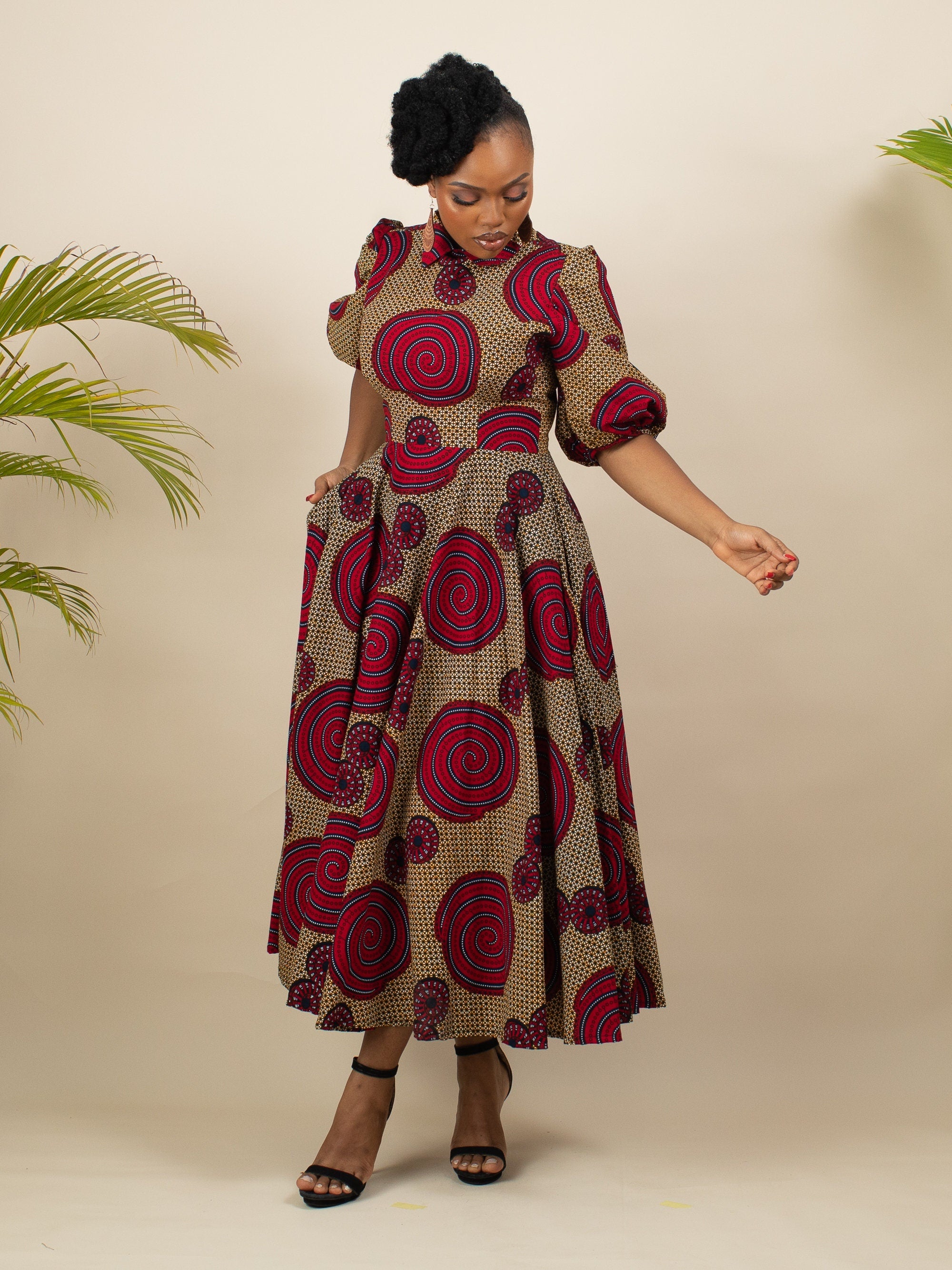 KIANGA Ankara Midi Dress — Naborhi African print collection