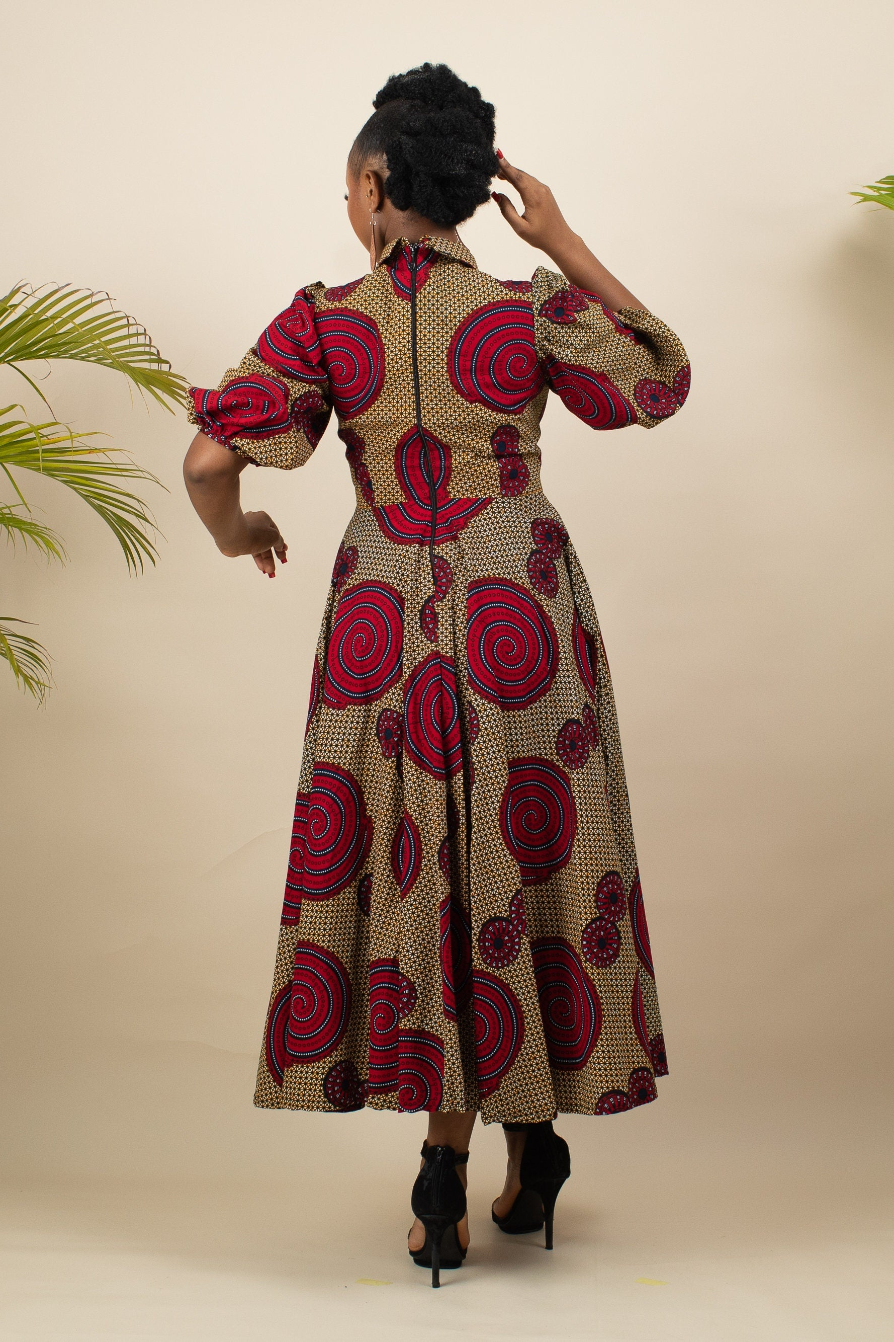 KIANGA Ankara Midi Dress - Women