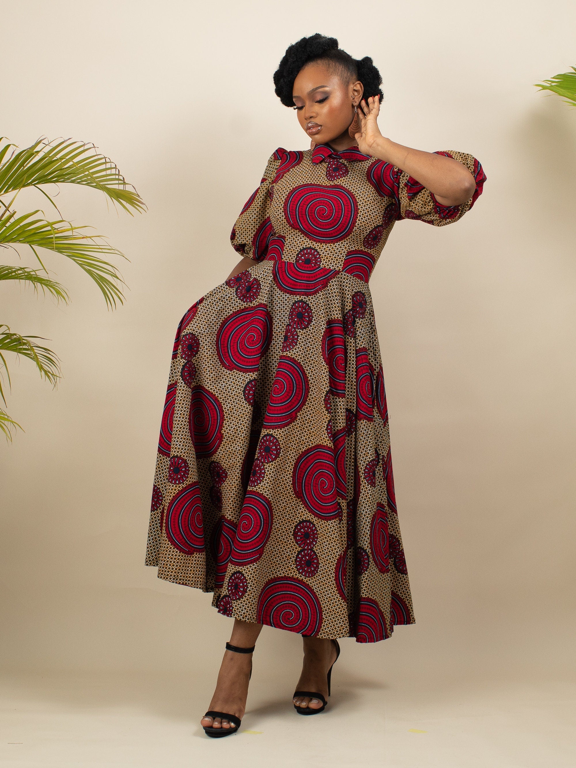KIANGA Ankara Midi Dress — made to order African print dress | Naborhi