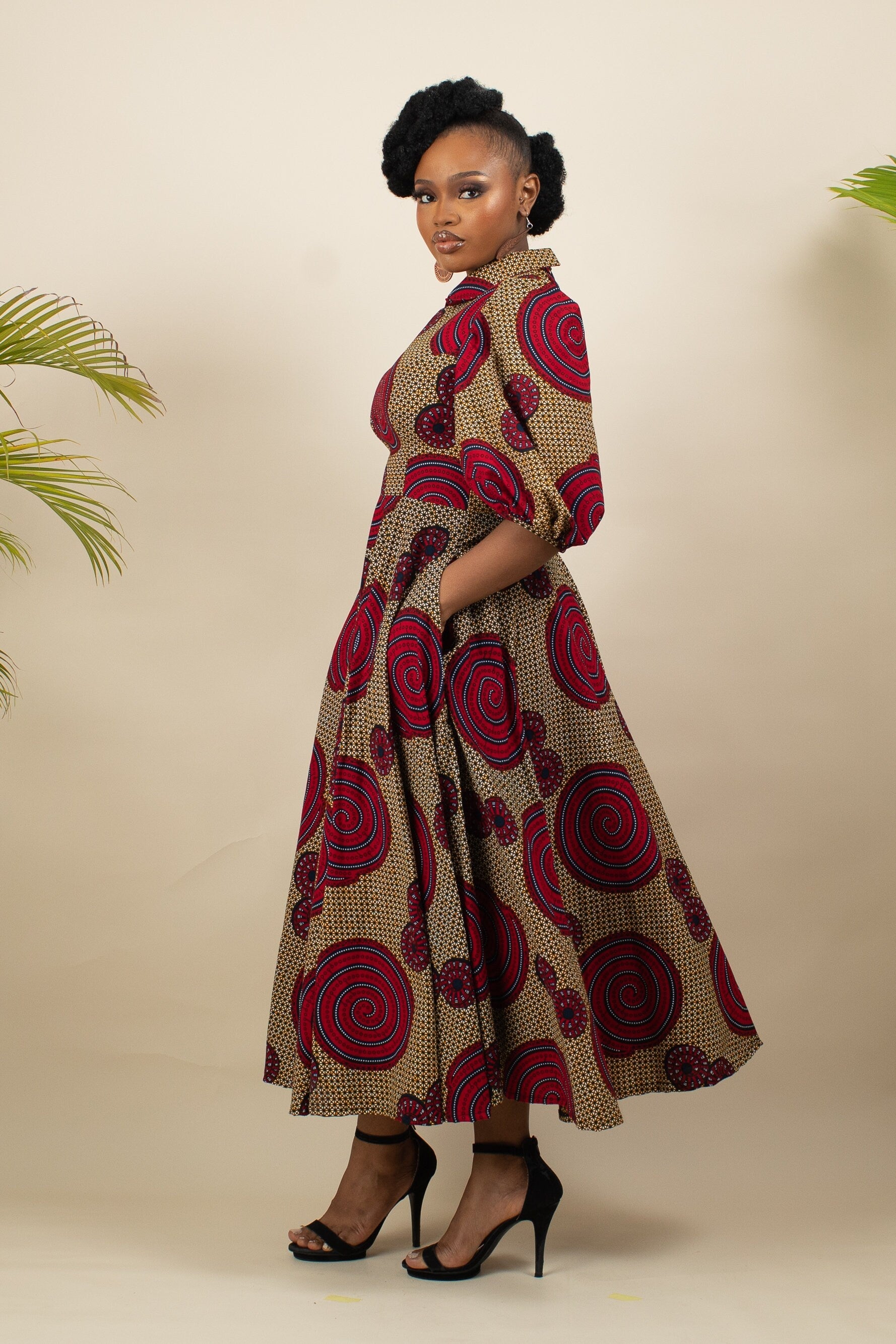 KIANGA Ankara Midi Dress — women's African print clothing by Naborhi