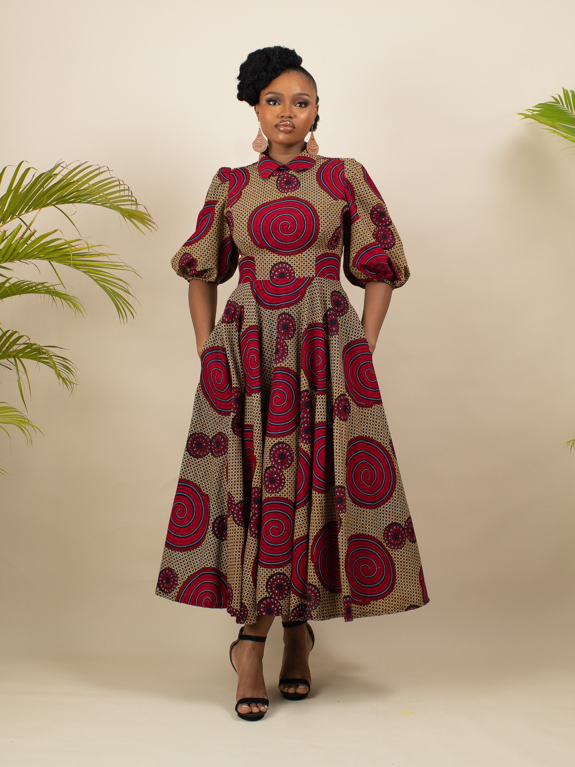 KIANGA Ankara Midi Dress — Naborhi African print collection
