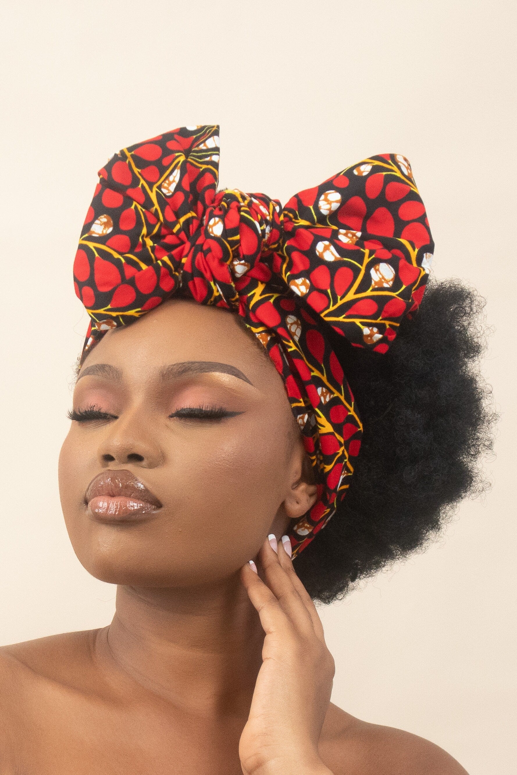 DISEMI Ankara Floral African Head Wrap — African print dress by Naborhi