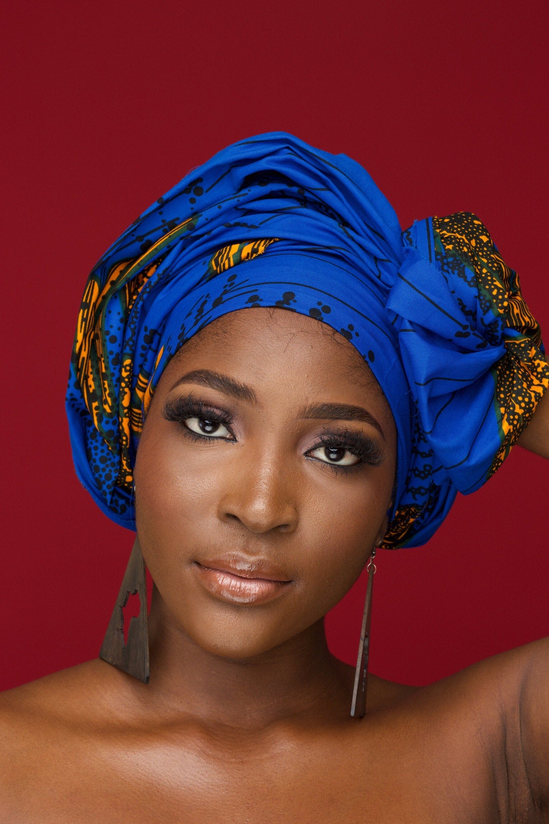 AMAKA Ankara Head Wrap — African print head wrap by Naborhi