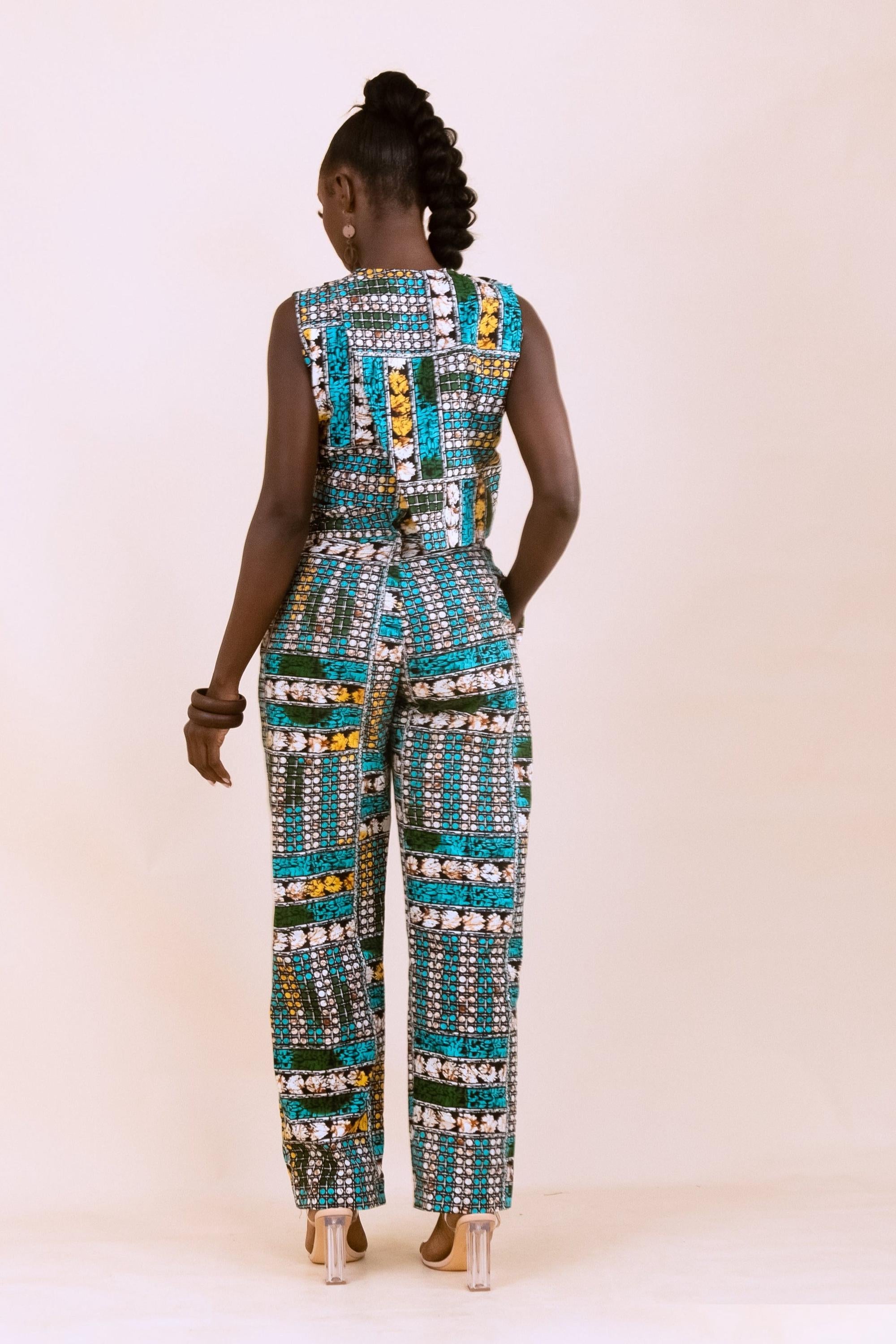 MAKEDA Ankara Slim Fit Trousers — made to order African print trouser | Naborhi