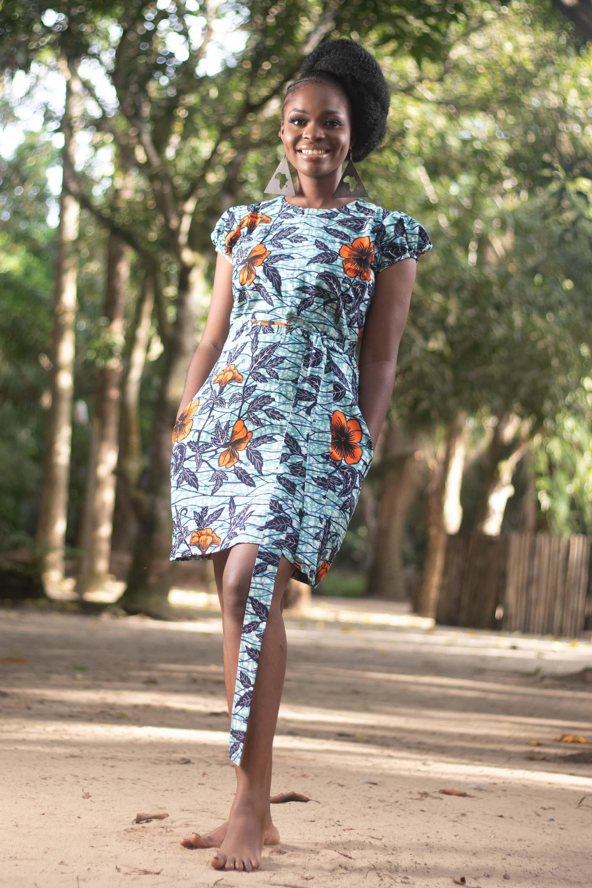 MESI Ankara Mini Shift Dress — African print dress by Naborhi