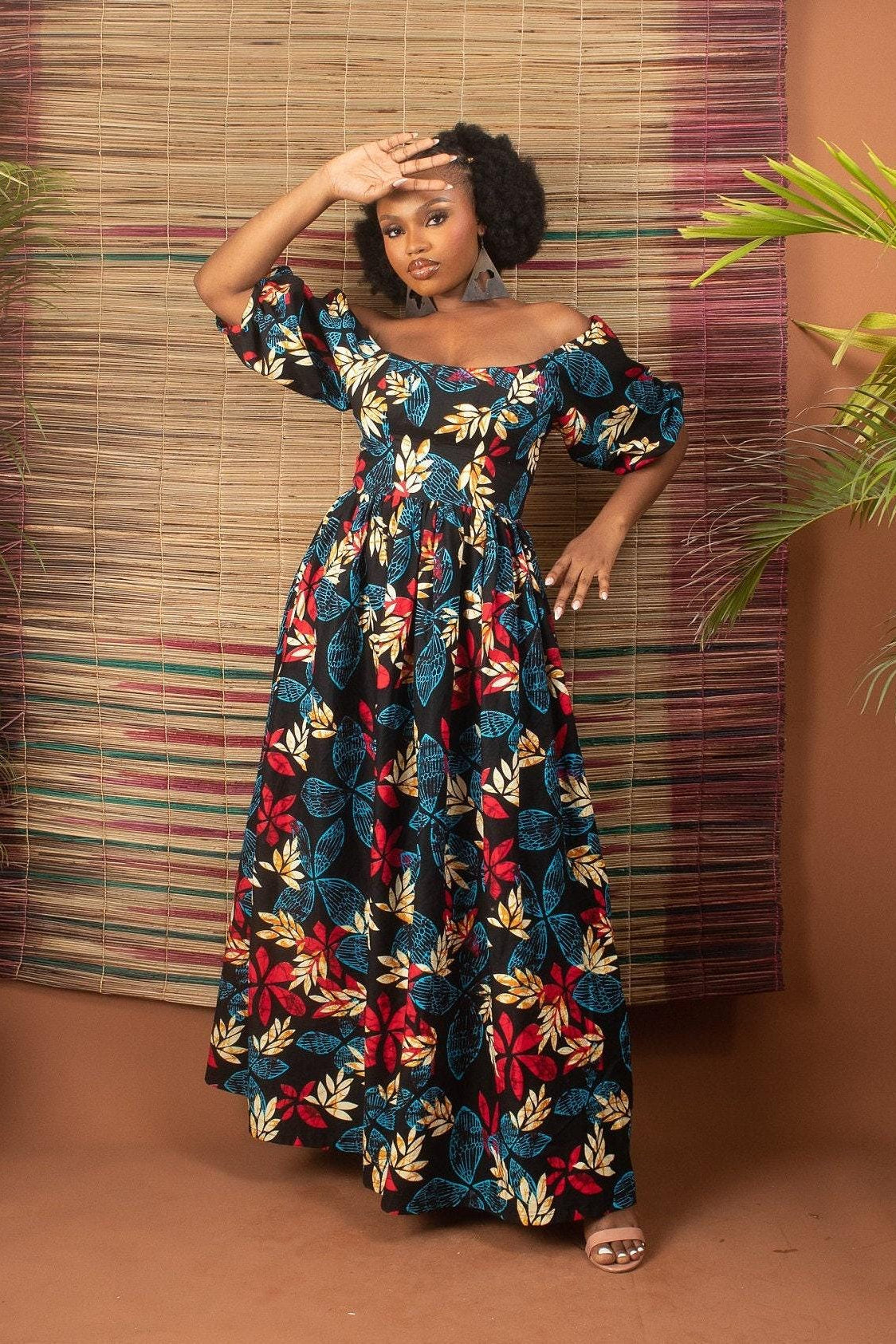 Sample: ESOSA Ankara Maxi Dress - Women (Size UK 10) — African print dress by Naborhi