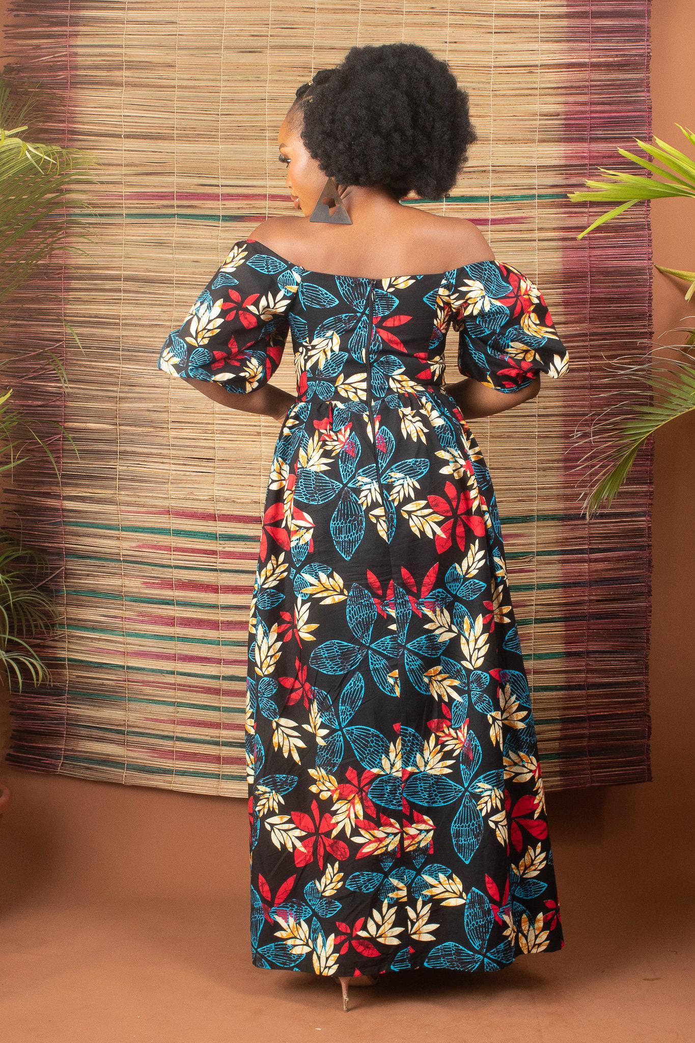 Sample: ESOSA Ankara Maxi Dress - Women (Size UK 10) — Naborhi African print collection