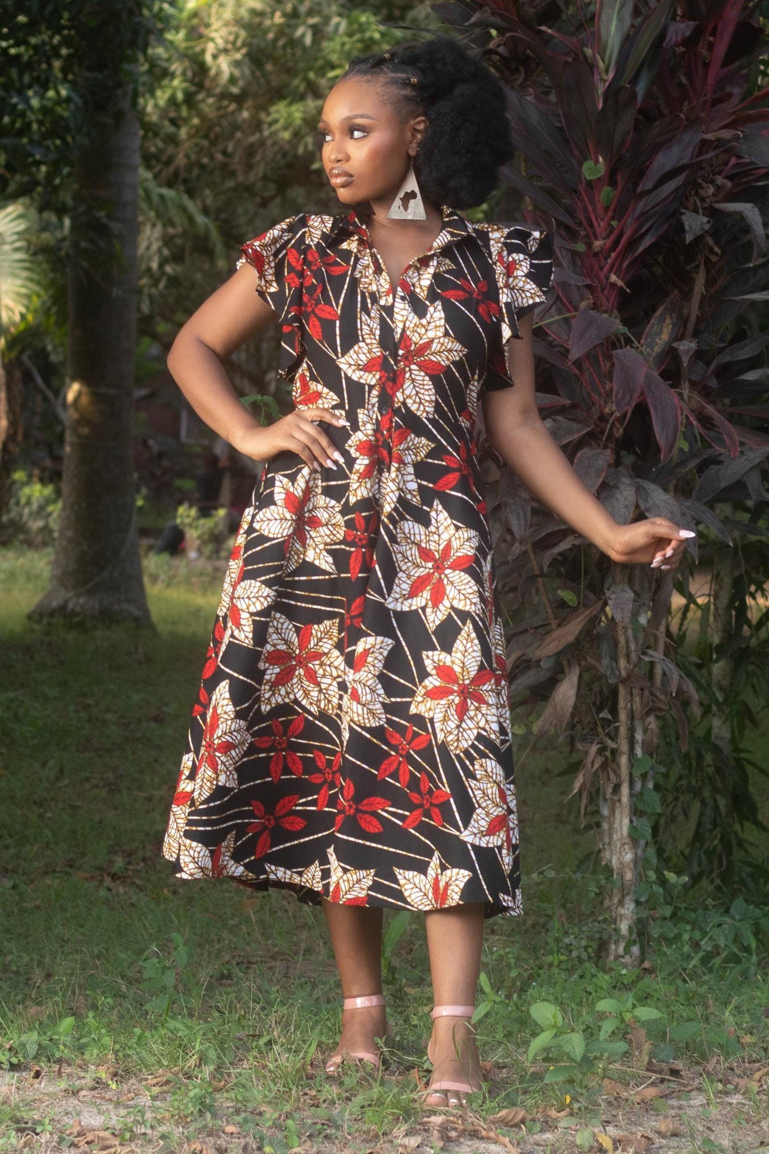 Sample: ZENE Ankara Maxi Dress - Women (Size UK 10) — African print dress by Naborhi