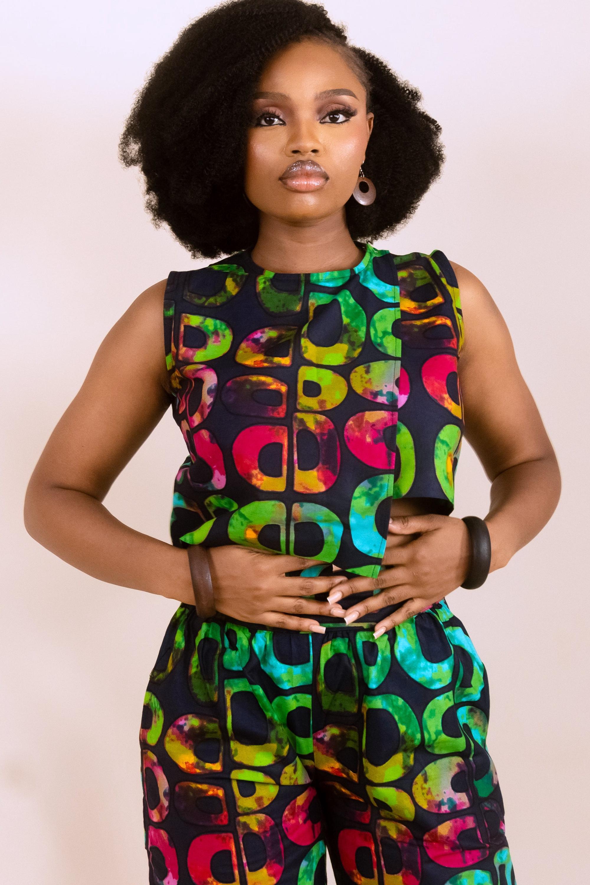KESANDU Ankara Crop Top — African print top by Naborhi