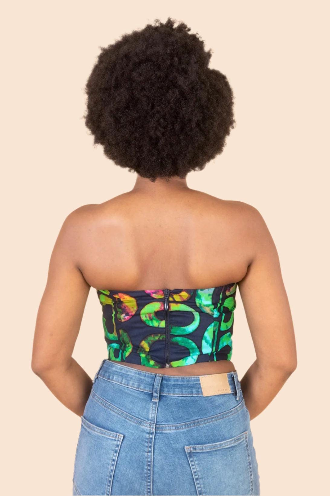 KESANDU Ankara Bustier Top — women's African print clothing by Naborhi