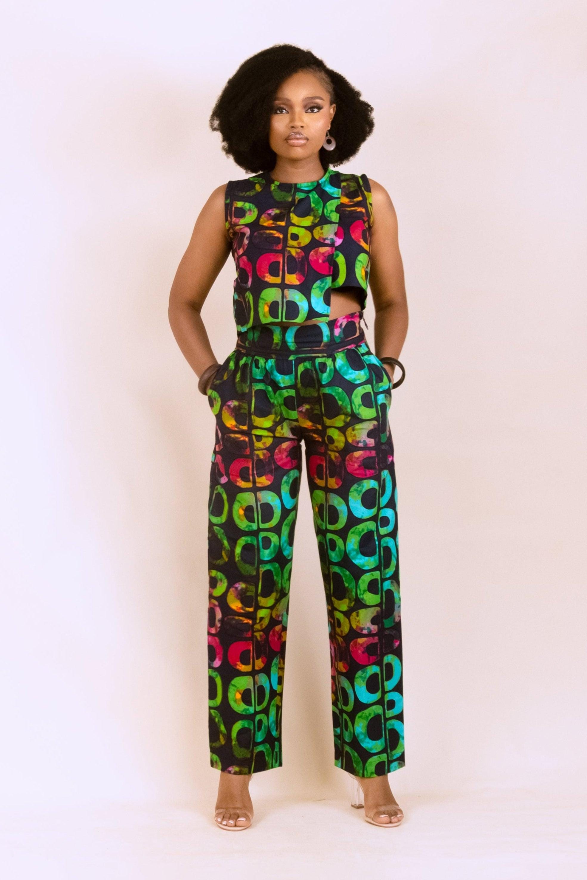 KESANDU Ankara Crop Trousers — African print trouser by Naborhi