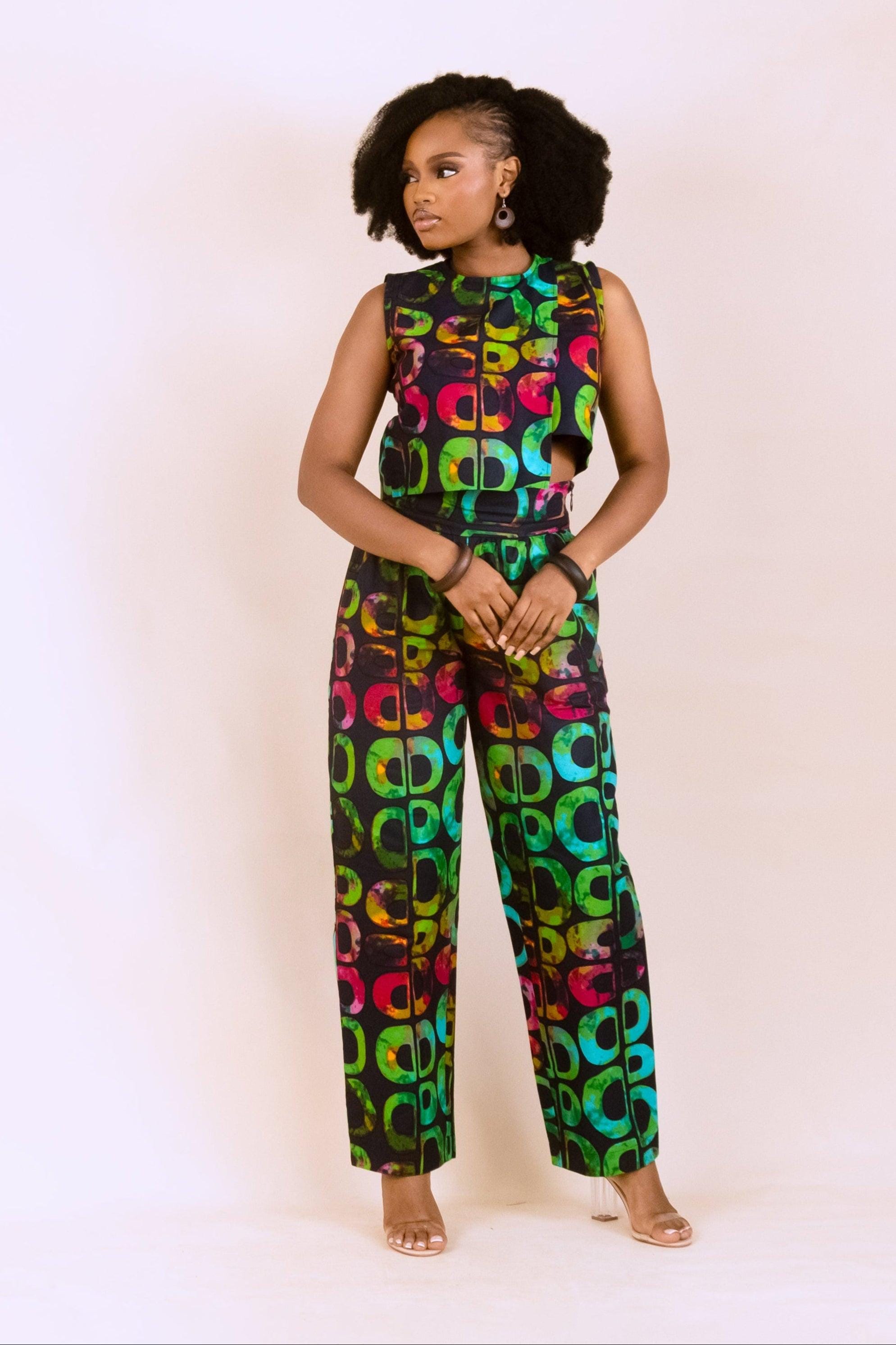KESANDU Ankara Crop Trousers — made to order African print trouser | Naborhi