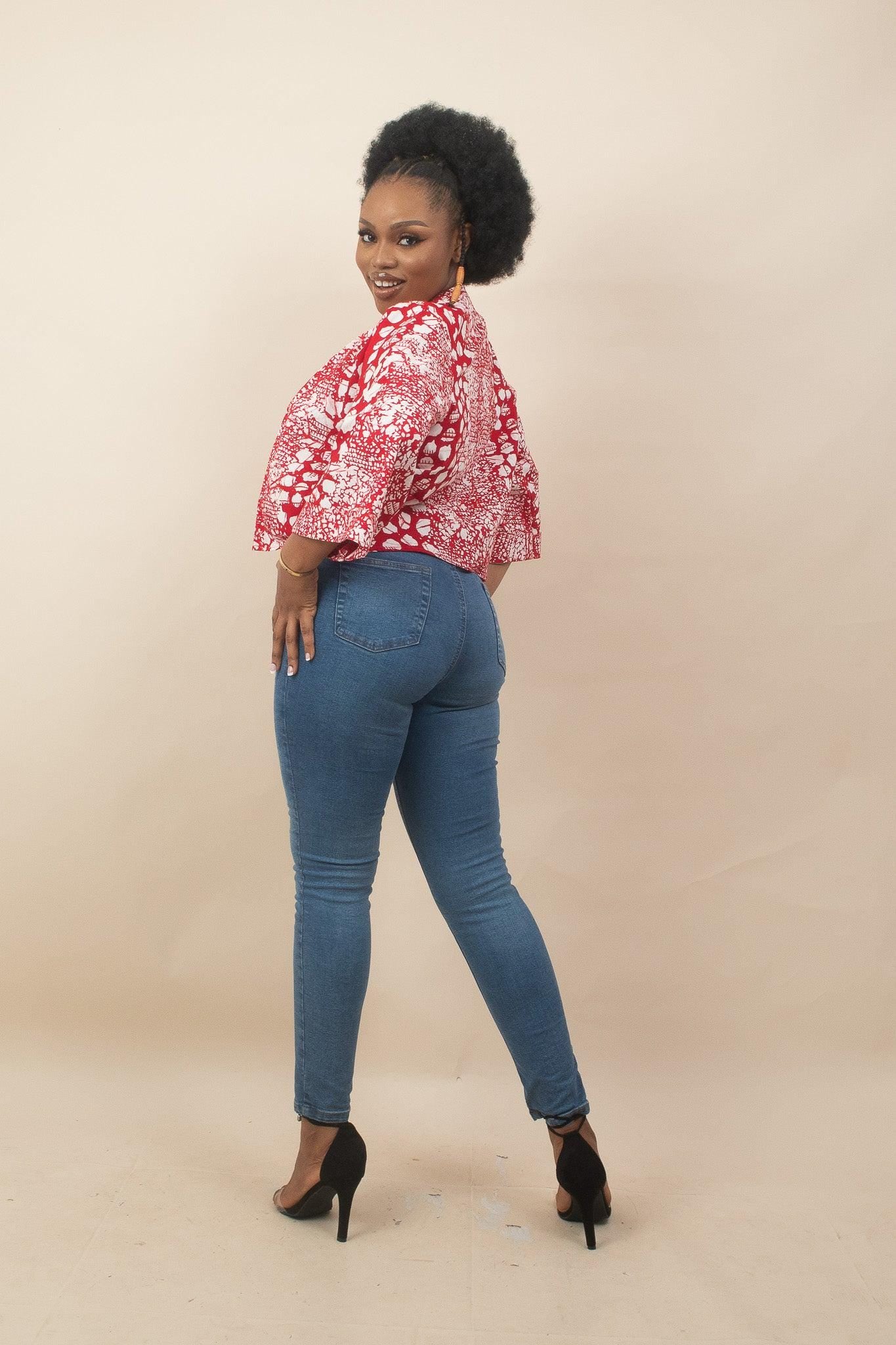 KYAWO Ankara Cropped Kimono — African print jacket by Naborhi