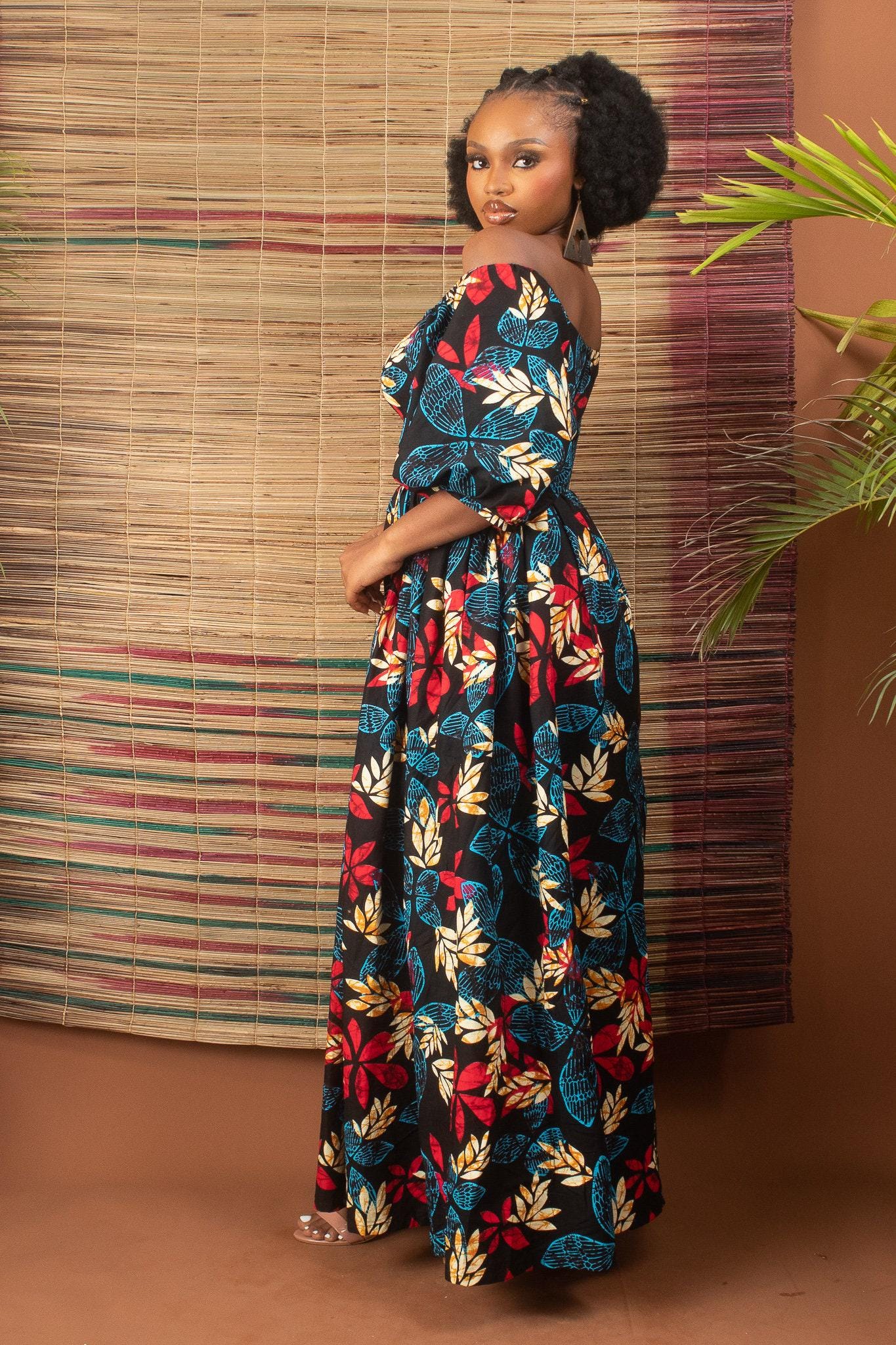 Sample: ESOSA Ankara Maxi Dress - Women (Size UK 10) — made to order African print dress | Naborhi
