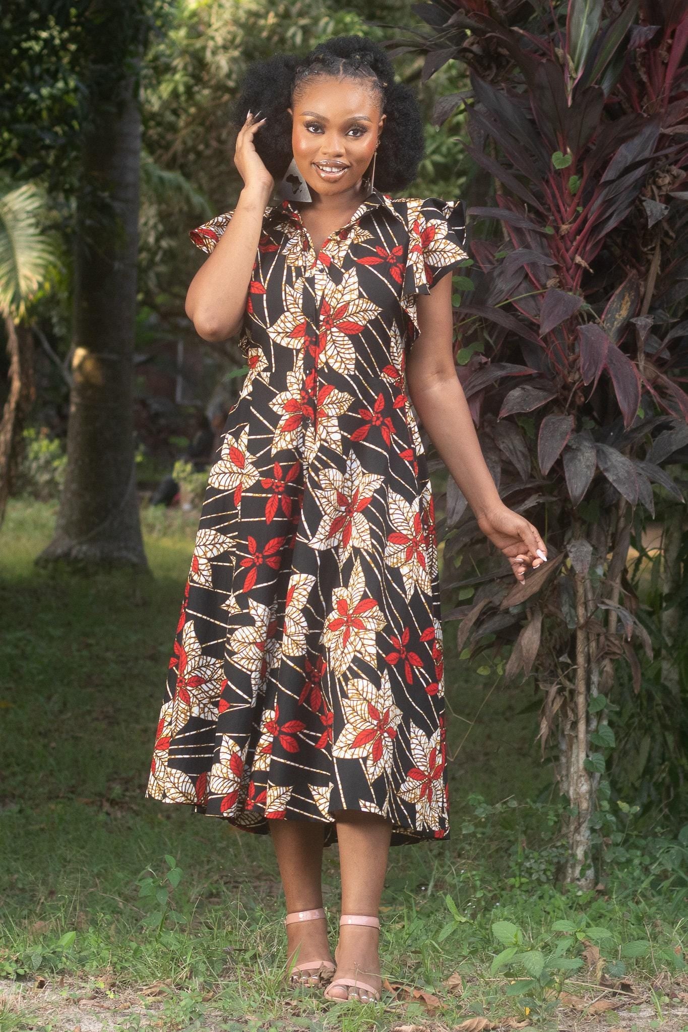 Sample: ZENE Ankara Maxi Dress - Women (Size UK 10) — women's African print clothing by Naborhi