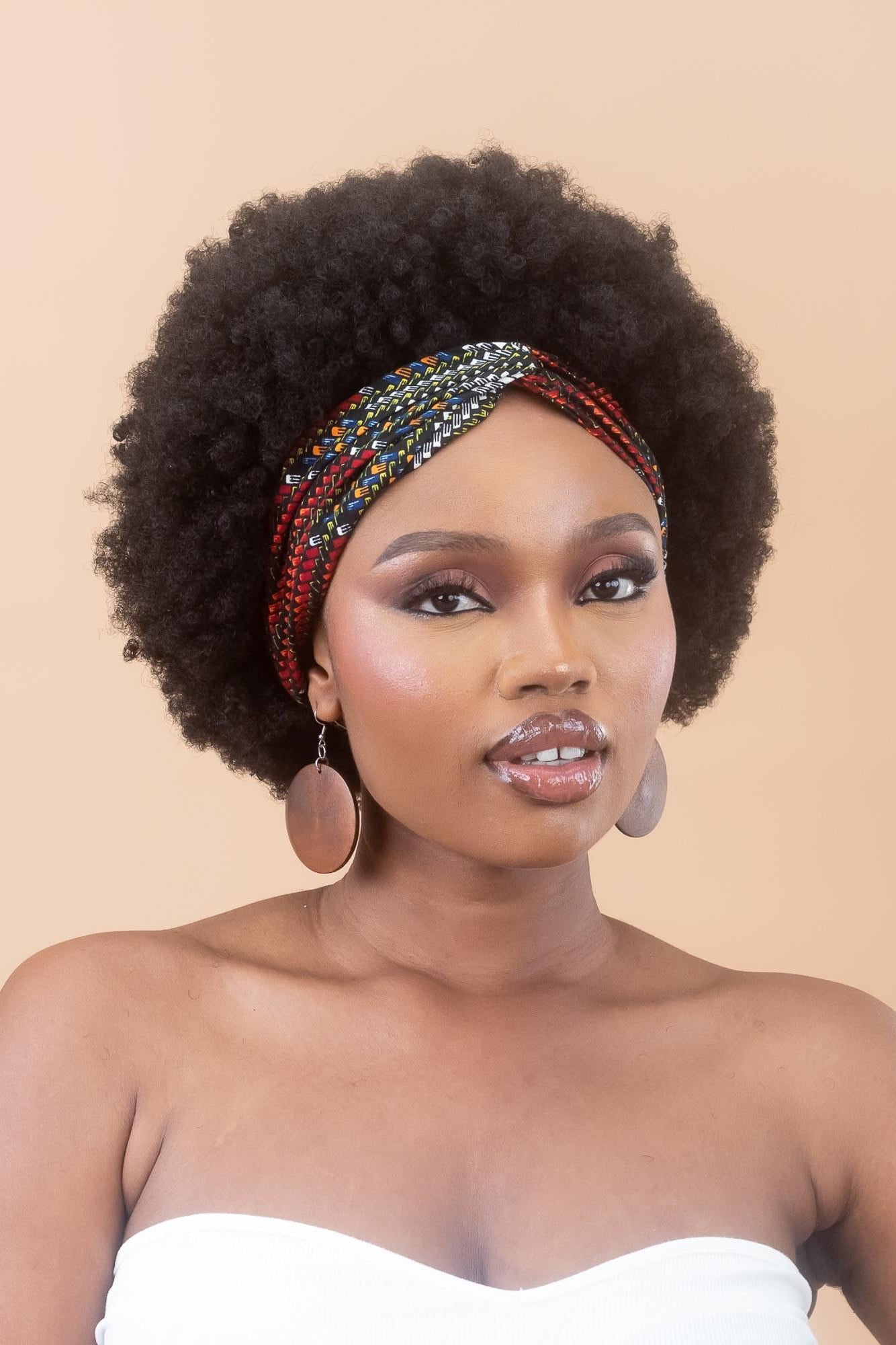 DELE Ankara Twist Headband detail — handcrafted in Nigeria by Naborhi