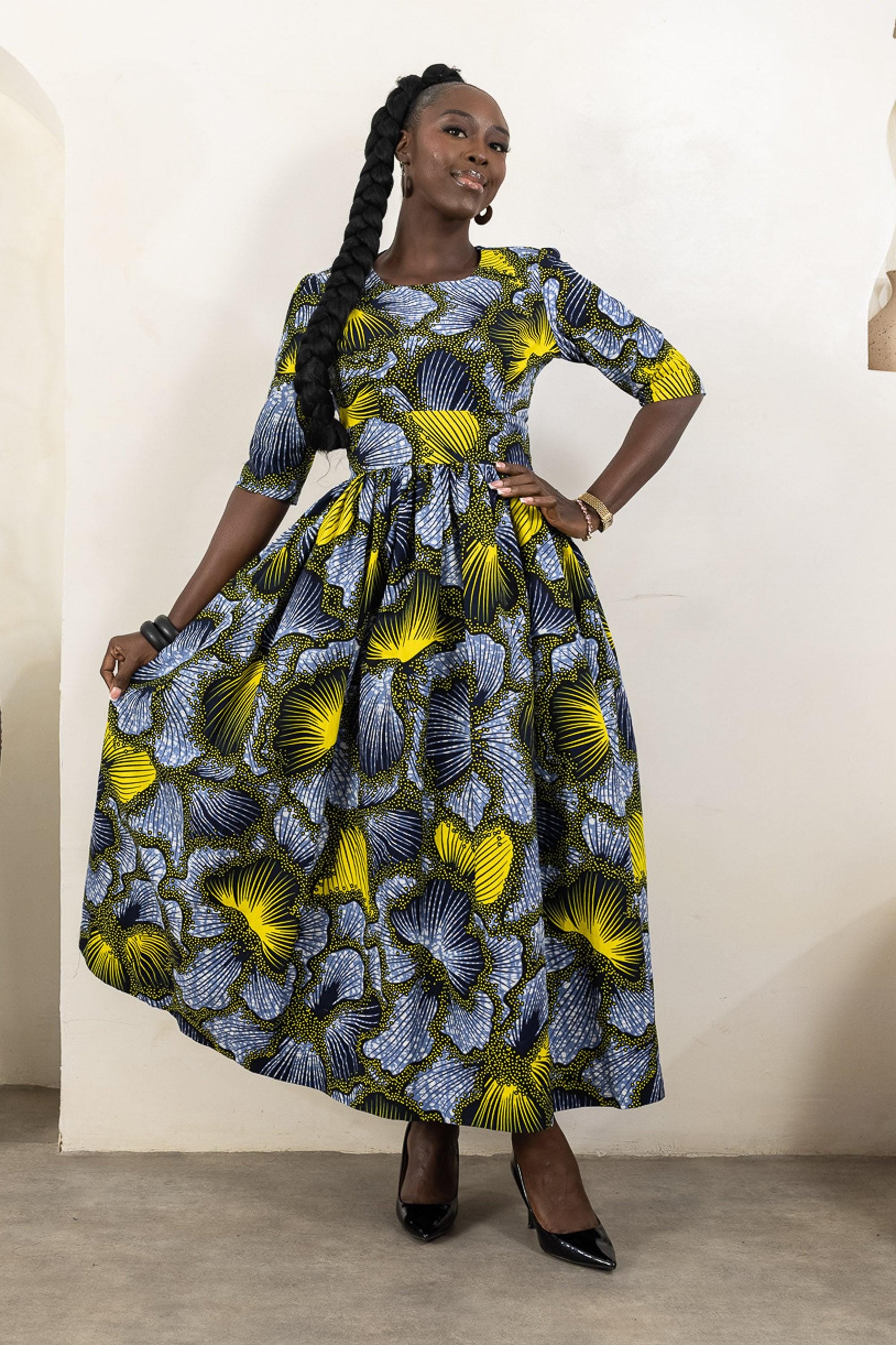 ALALI Ankara Midi Dress — women's African print clothing by Naborhi