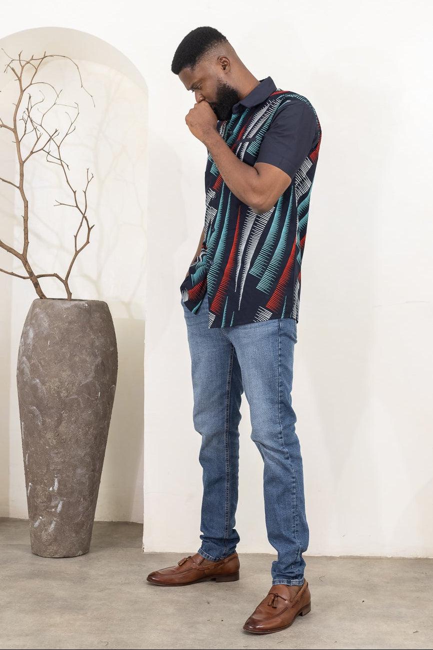 KAZEEM Ankara Shirt — African print shirt by Naborhi