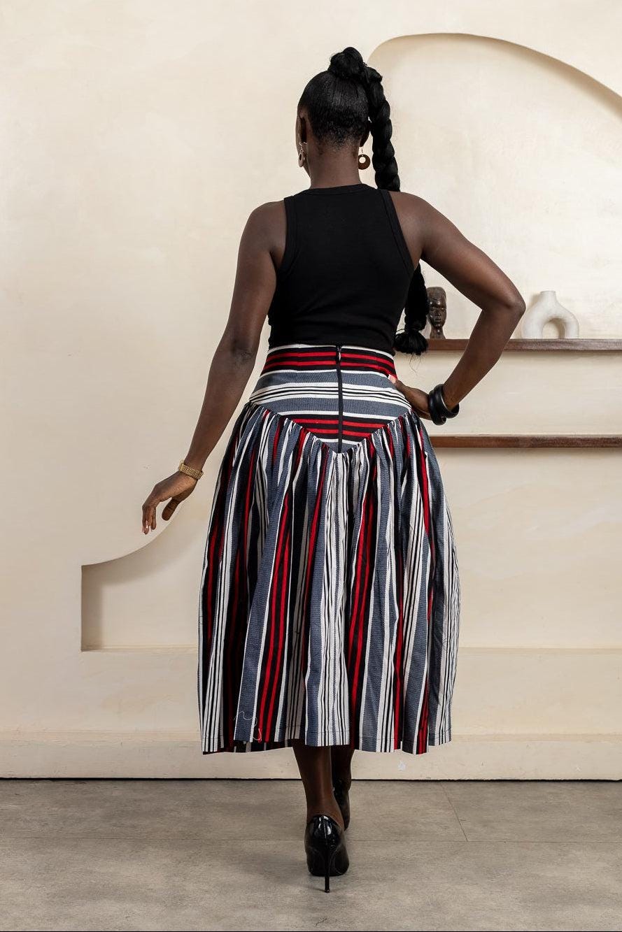 OSAYI Ankara Midi Skirt — Naborhi African print collection