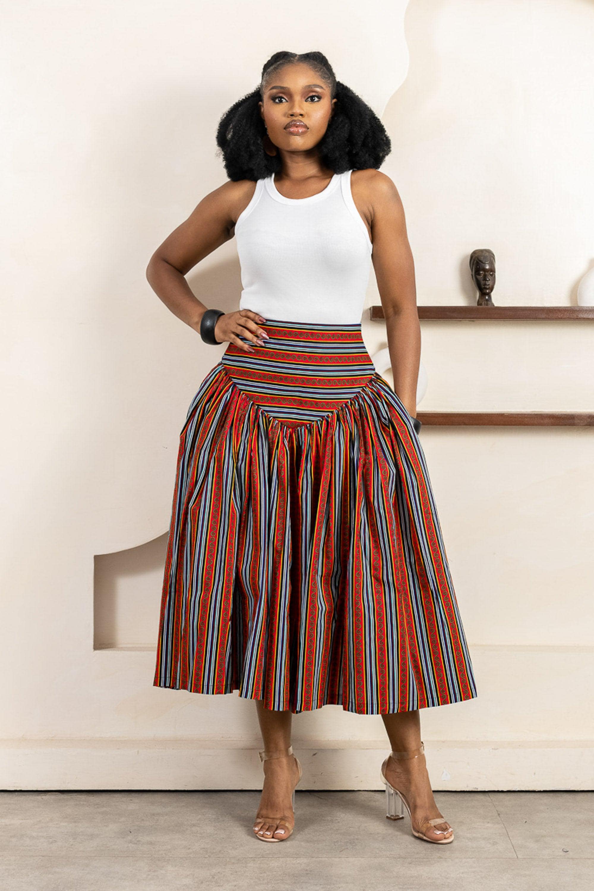 DISEYE Ankara Midi Skirt — women's African print clothing by Naborhi