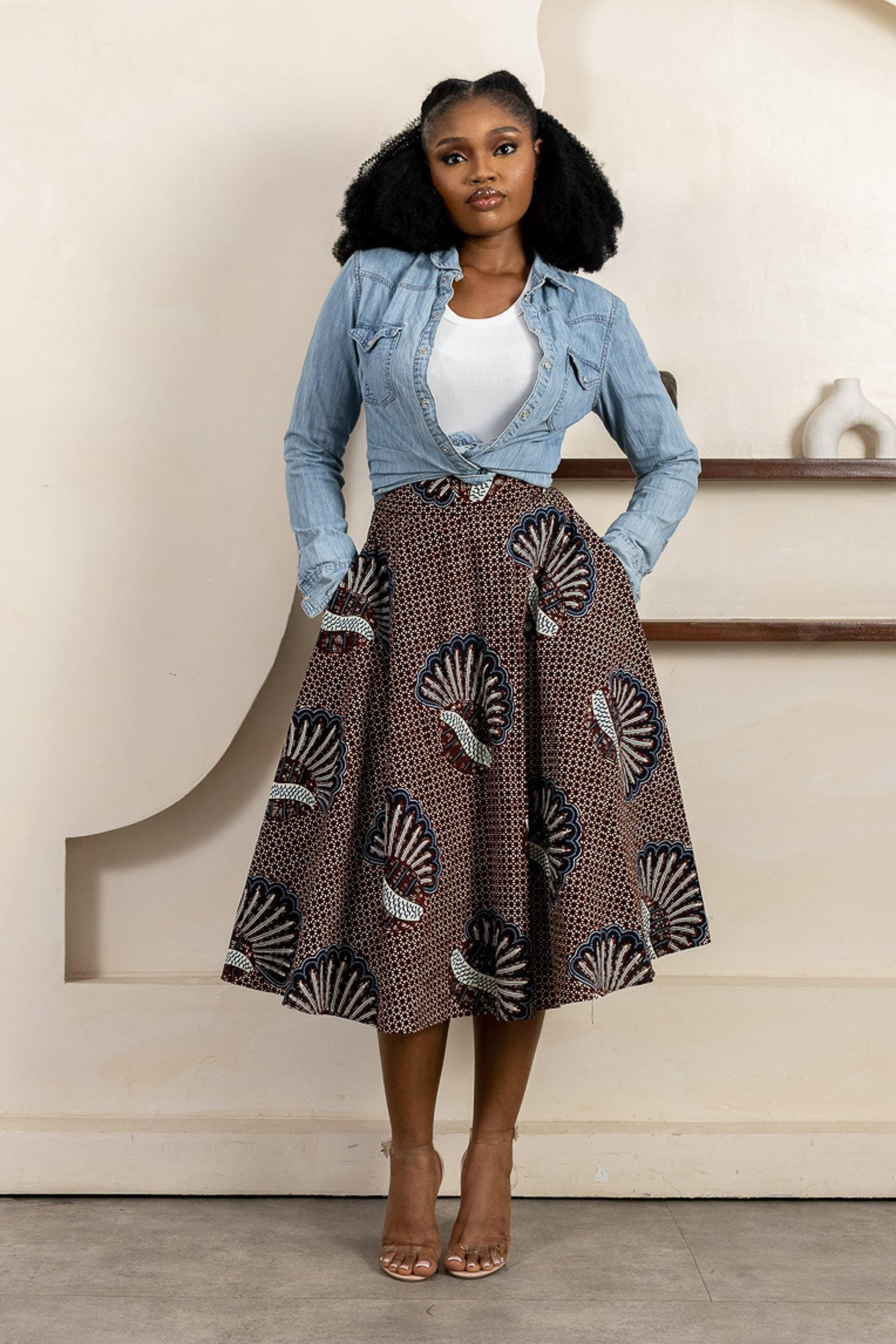 LOLIA Ankara Midi Skirt — women's African print clothing by Naborhi