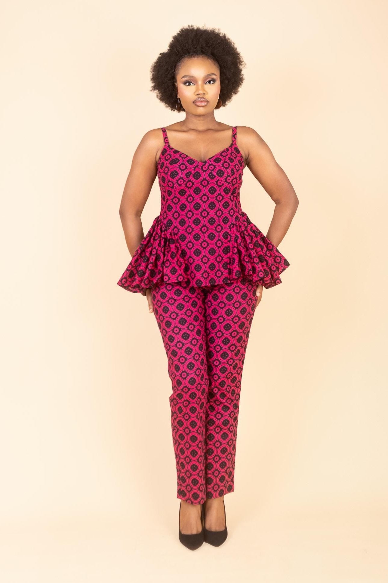 KEYAH Ankara Peplum Top — African print top by Naborhi