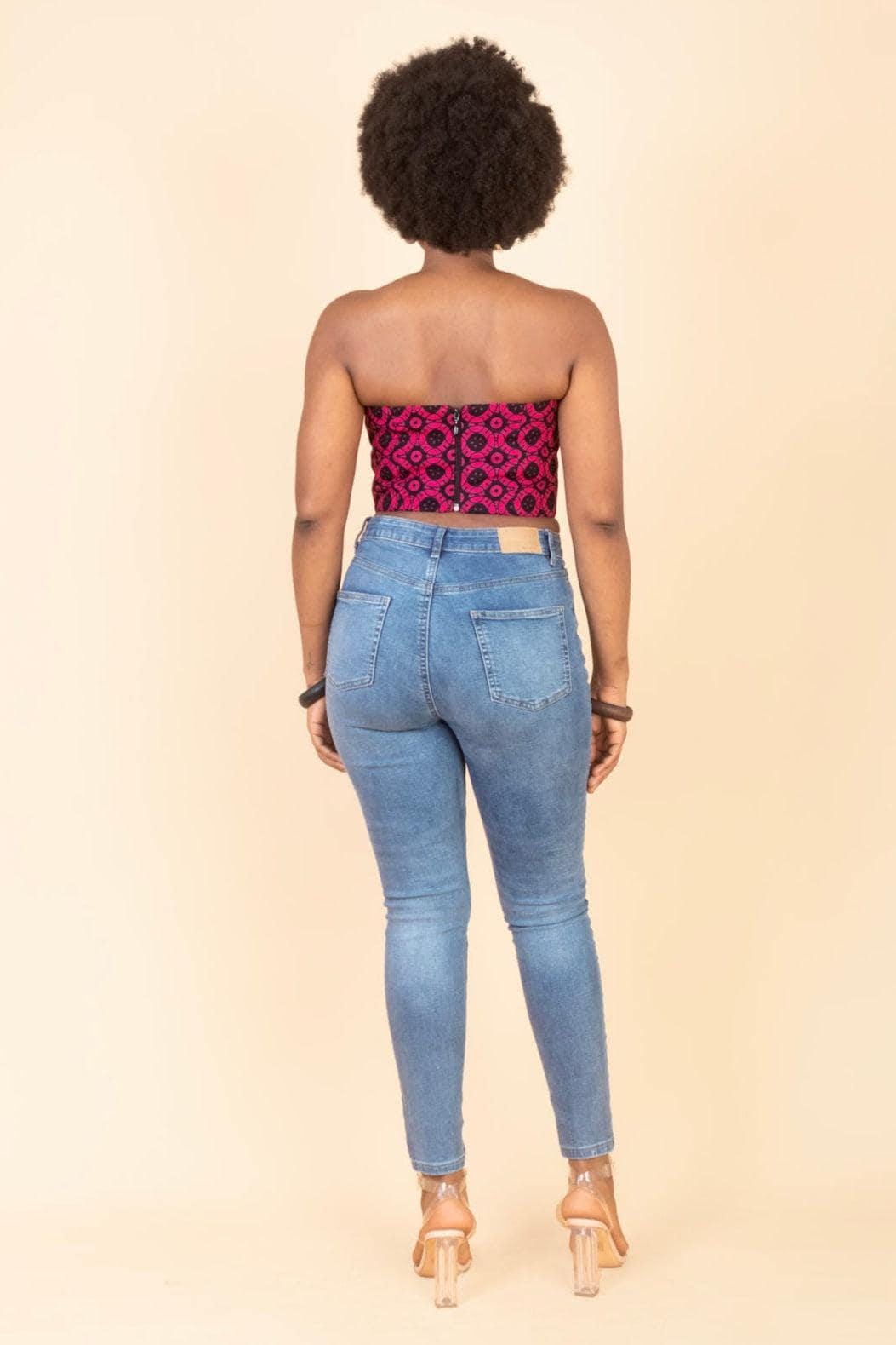 KEYAH Ankara Bustier Top — made to order African print top | Naborhi