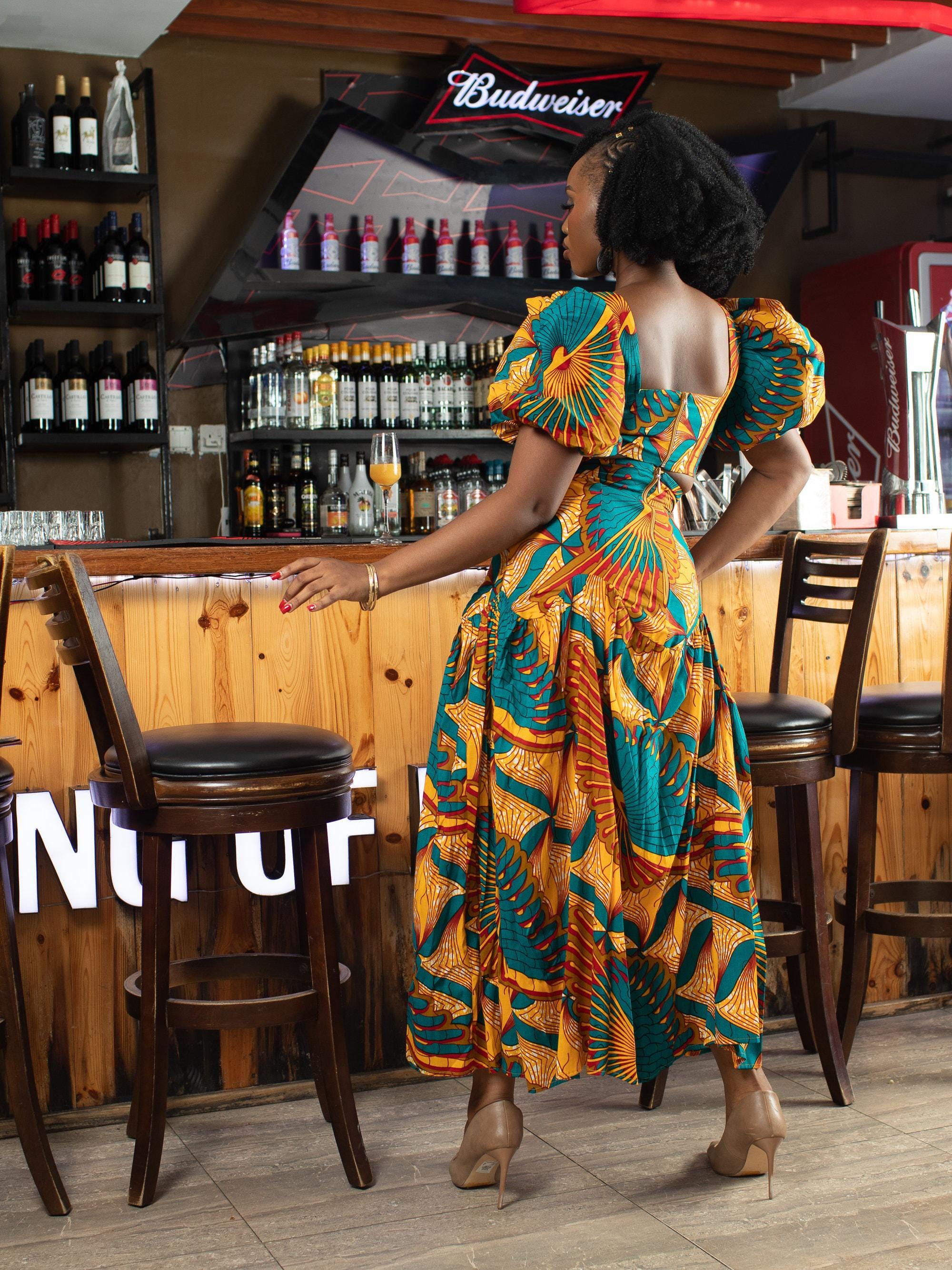 IHE Ankara Puff Sleeve Crop Top — women's African print clothing by Naborhi