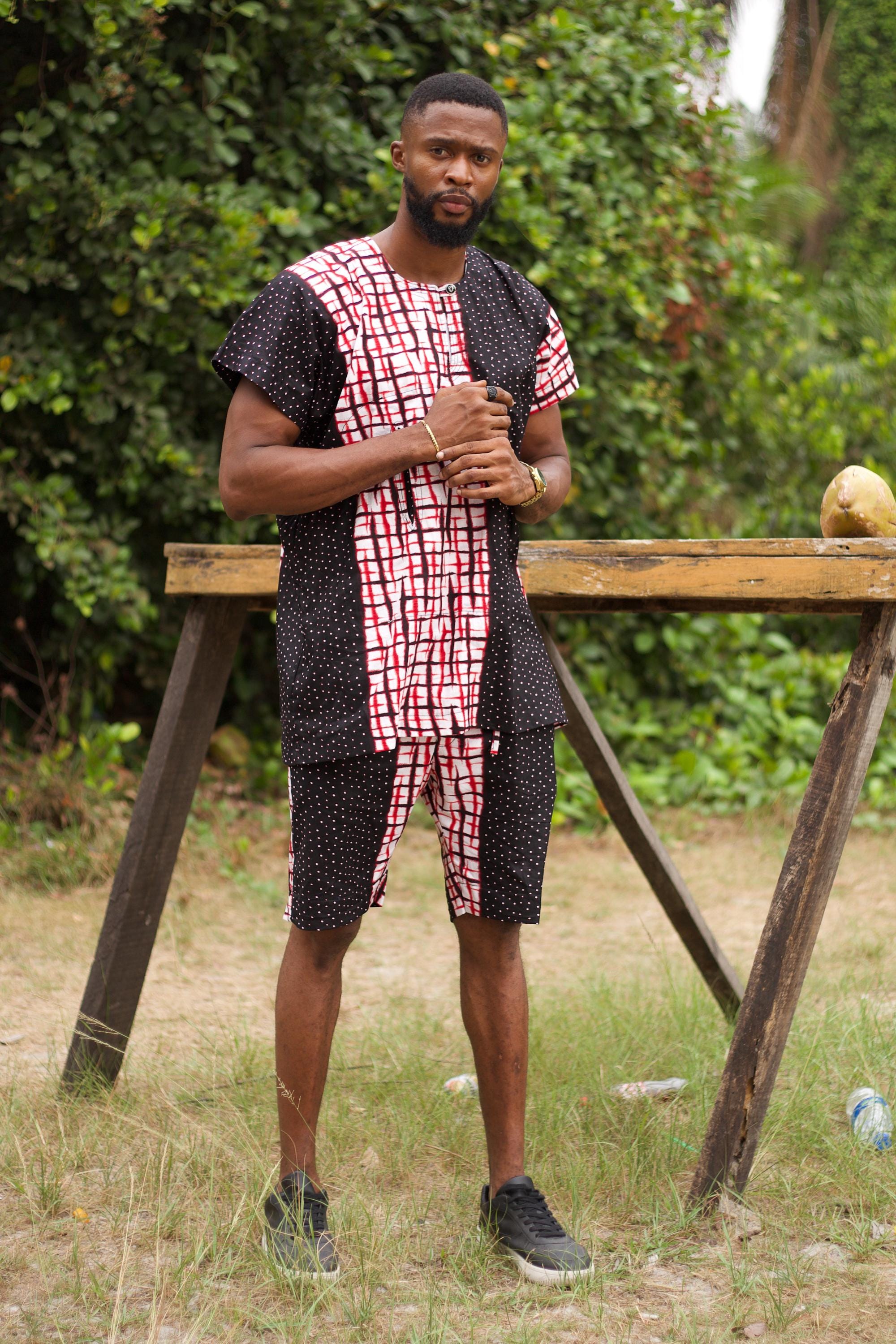 Sample: HAMIDI Ankara Suit - Men (Size M) — African print suit by Naborhi