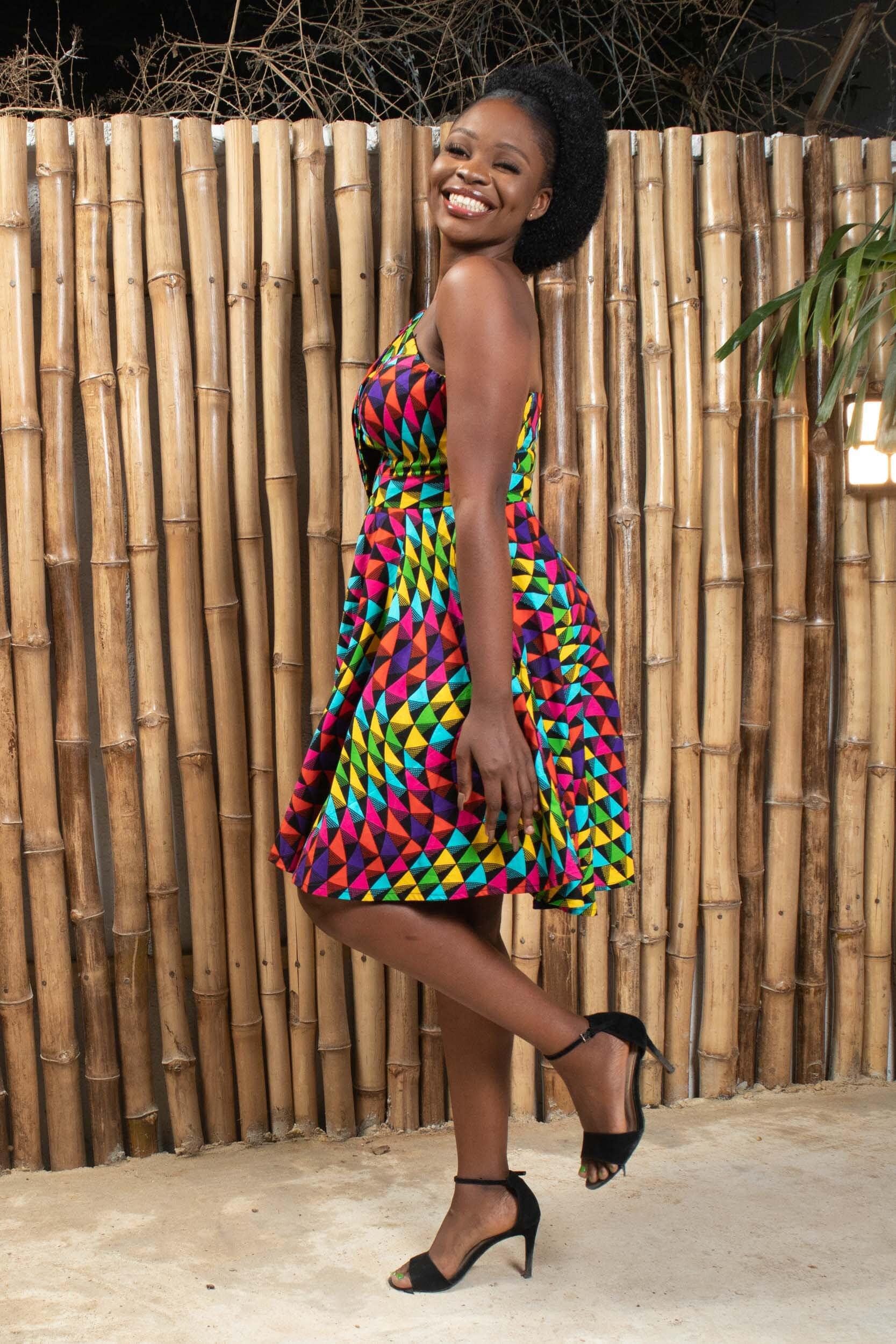 Sample: ANIKA Ankara One Shoulder Dress - Women (Size UK 10) — African print dress by Naborhi
